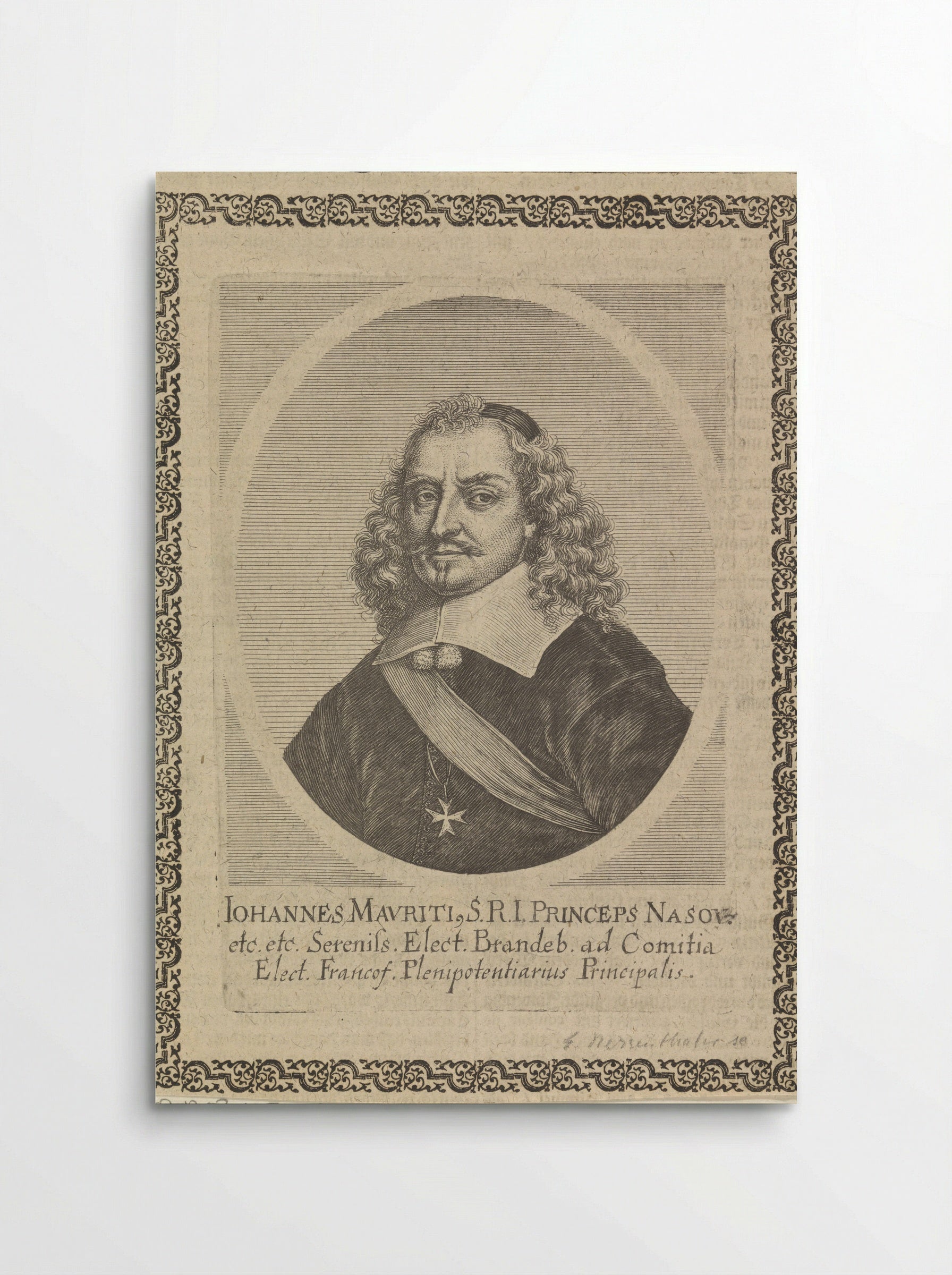 Portret van Johan Maurits, graaf van Nassau-Siegen - Elias Nessenthaler - Poster