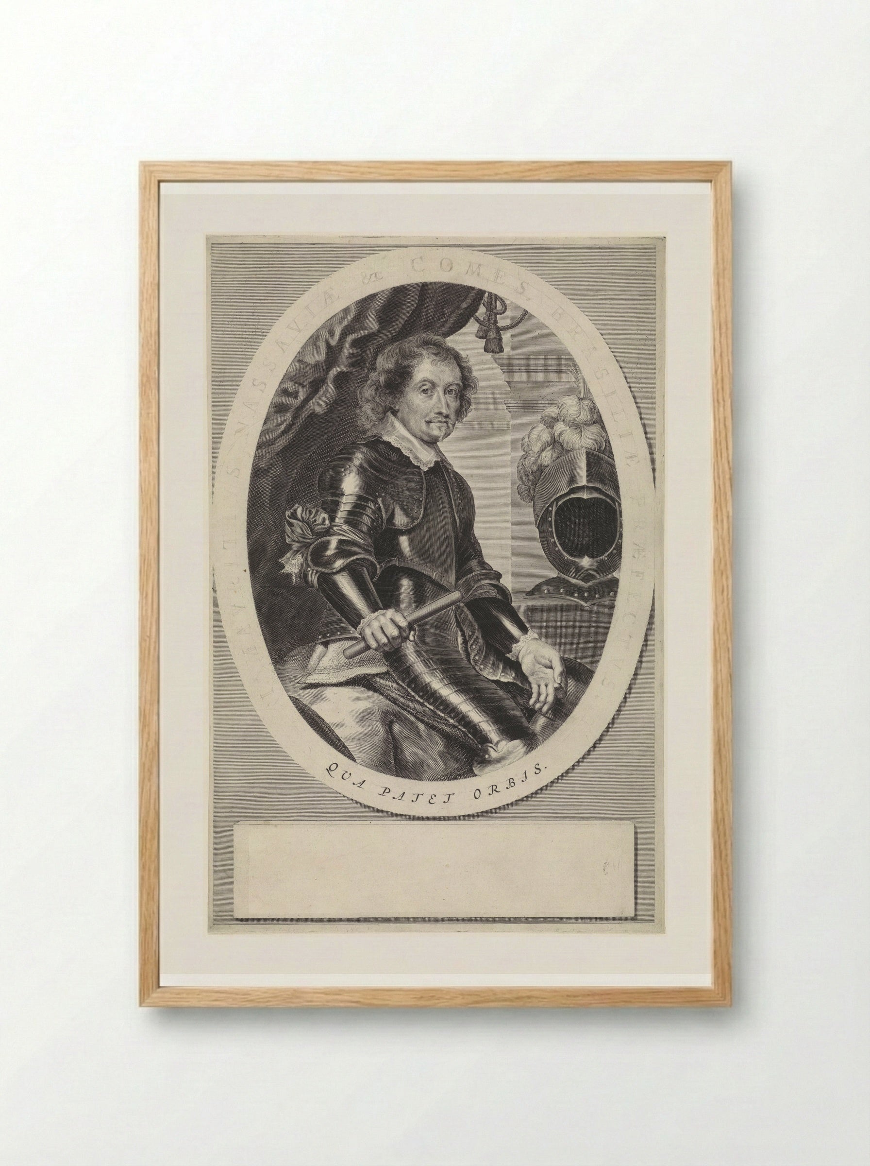 Portret van Johan Maurits van Nassau-Siegen - Theodor Matham - Framed Print Wood