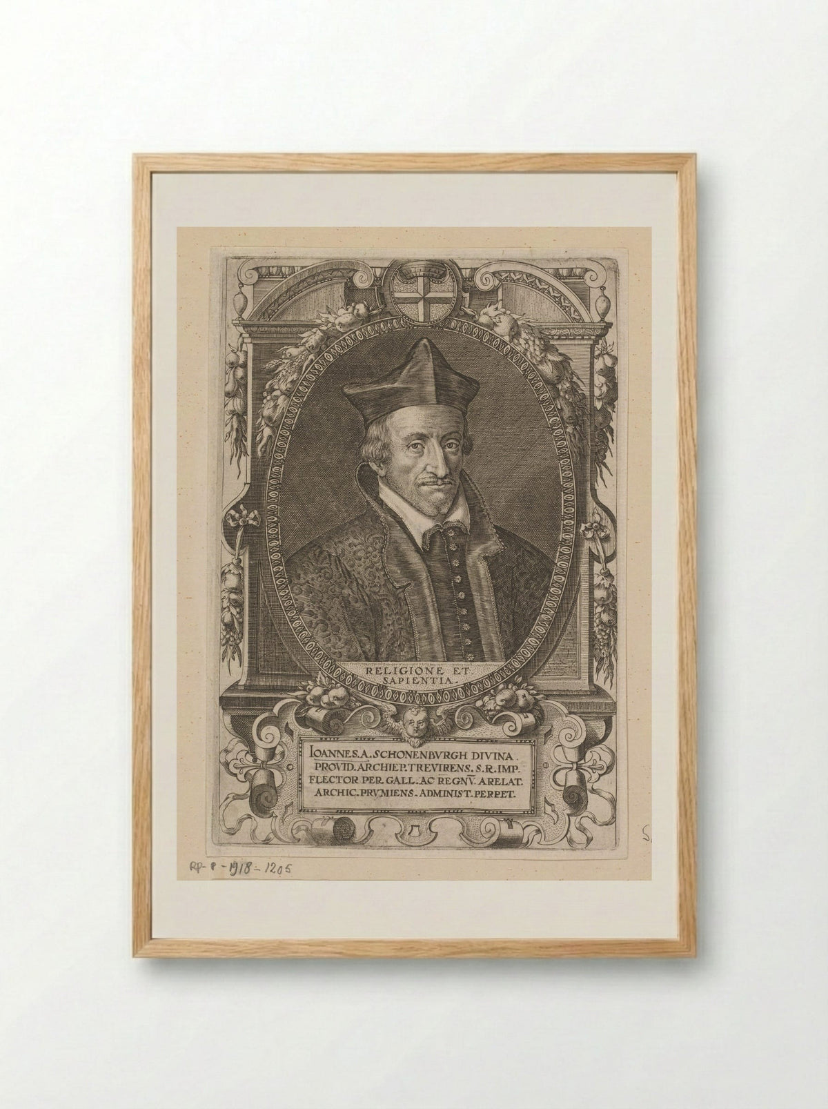 Portret van Johan VII van Schönenberg - Dominicus Custos - Framed Print Wood