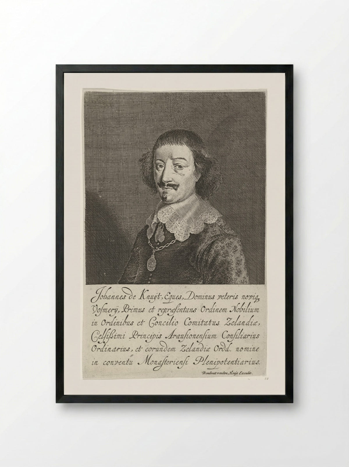 Portret van Johan de Knuyt - Pieter Nolpe - Framed Print Black