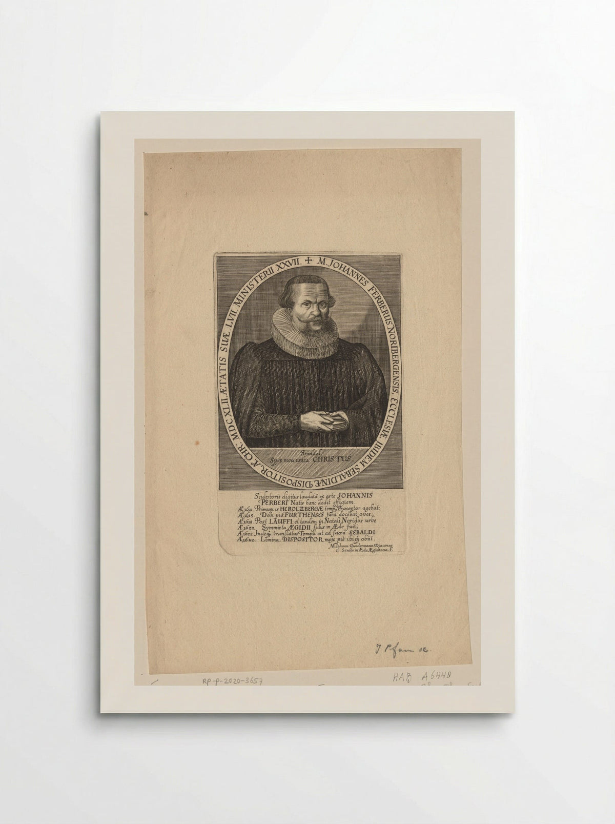 Portret van Johann Ferber - Johann Pfann - Poster