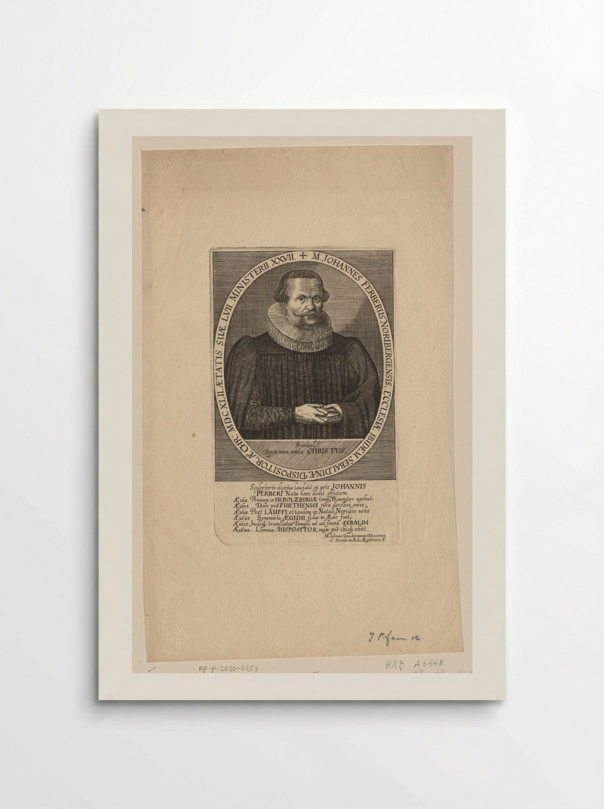 Portret van Johann Ferber - Johann Pfann - Poster