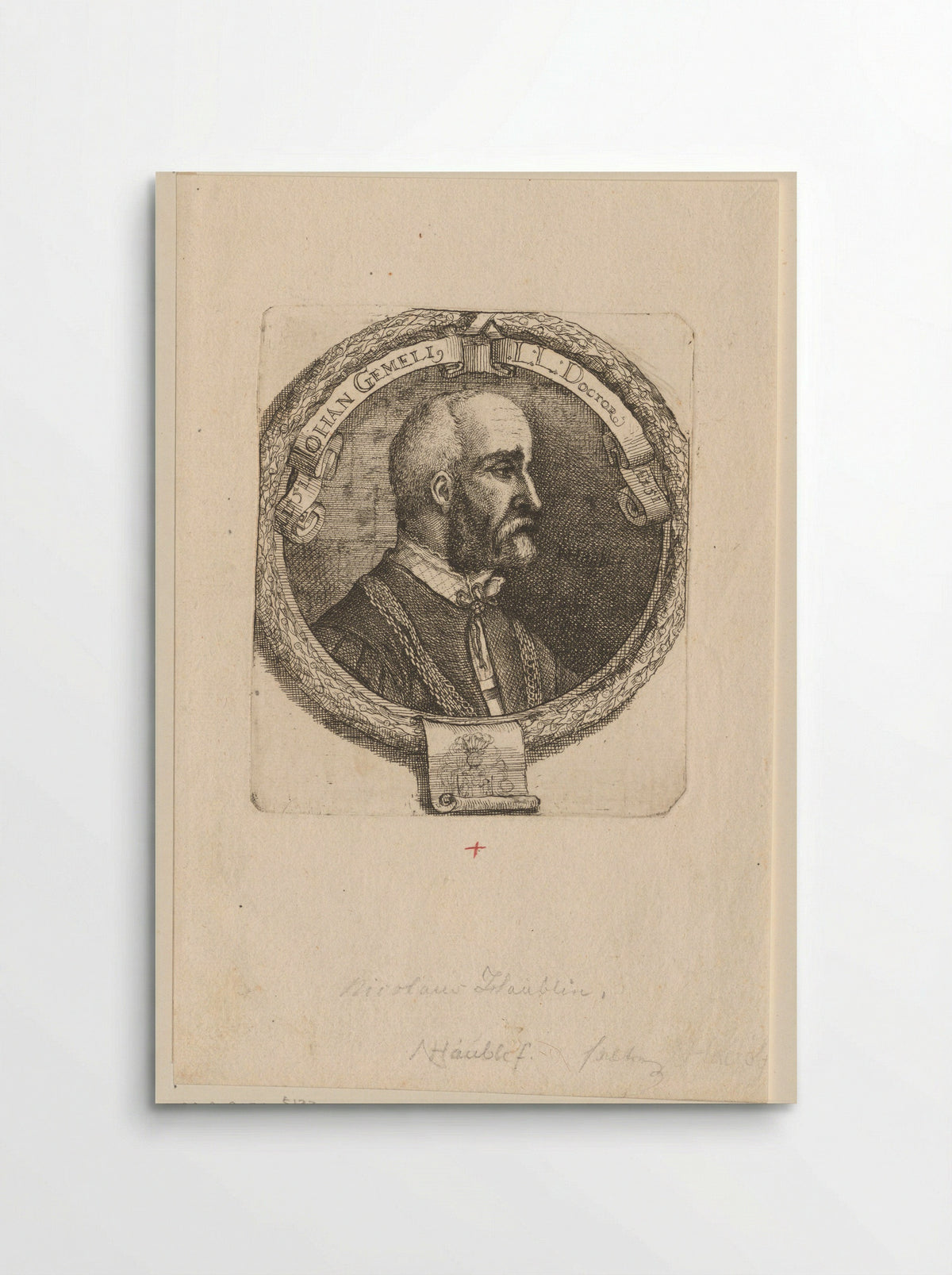 Portret van Johann Gemmel op 51-jarige leeftijd - Nicolaus Häublin - Poster