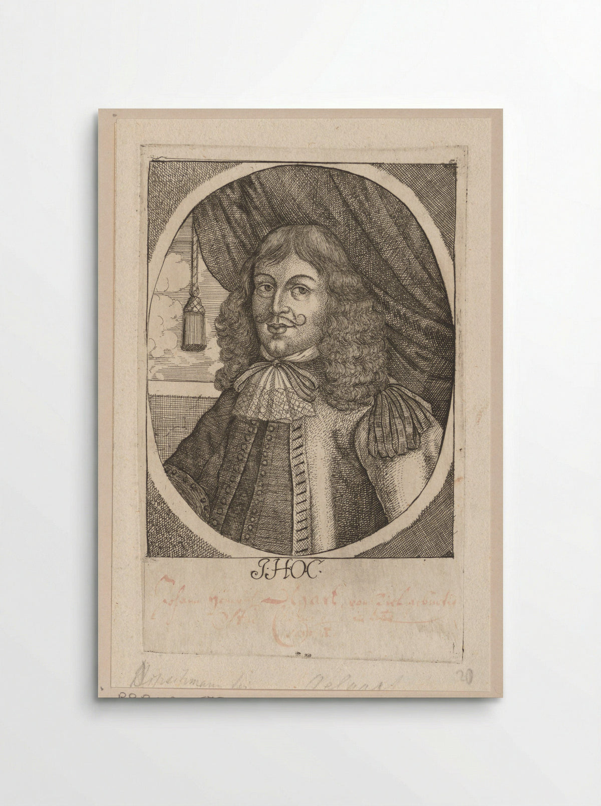 Portret van Johann Heinrich Oelgart - Johann Alexander Böner - Poster