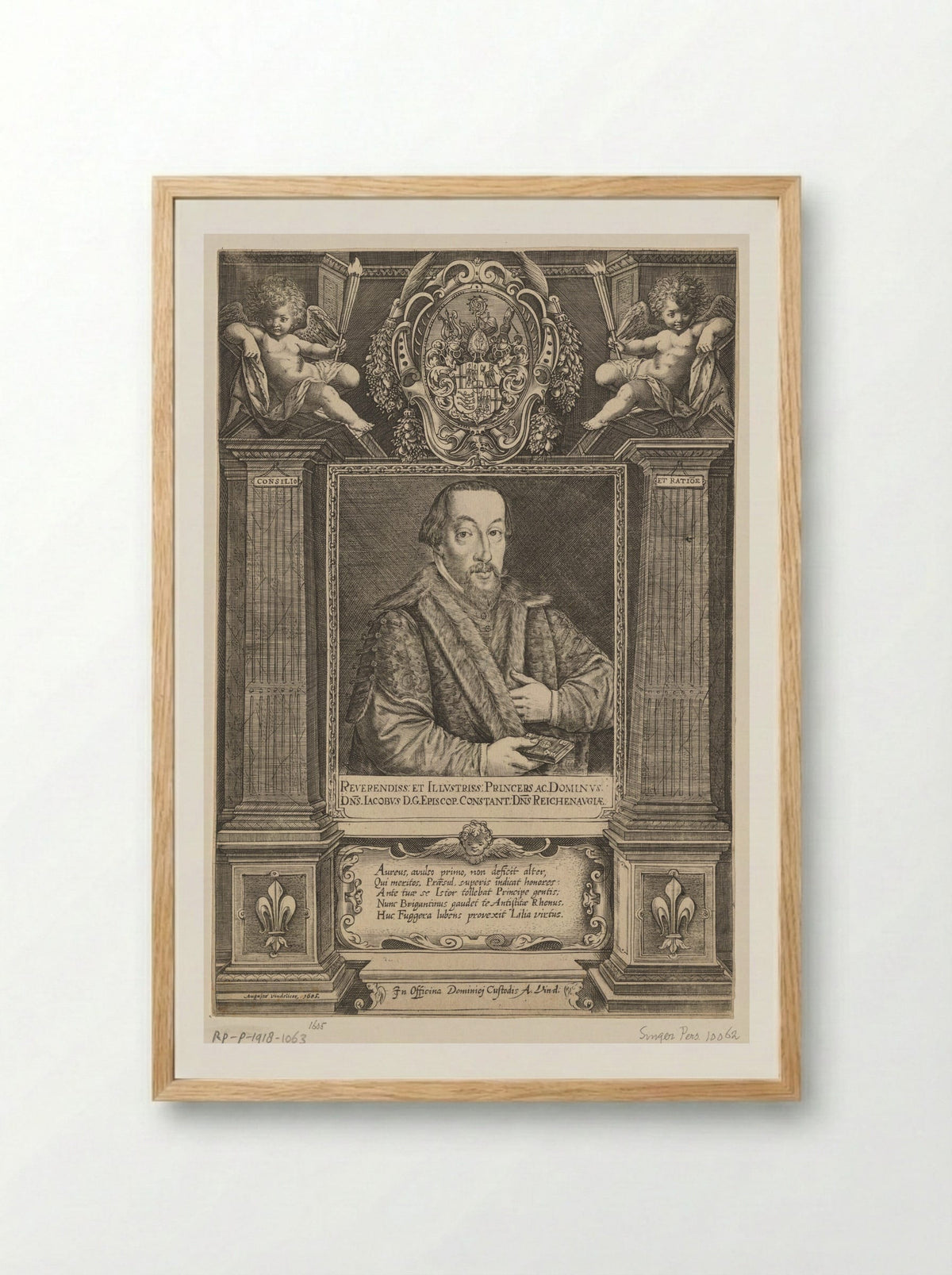 Portret van Johann Jacob Fugger - Dominicus Custos - Framed Print Wood