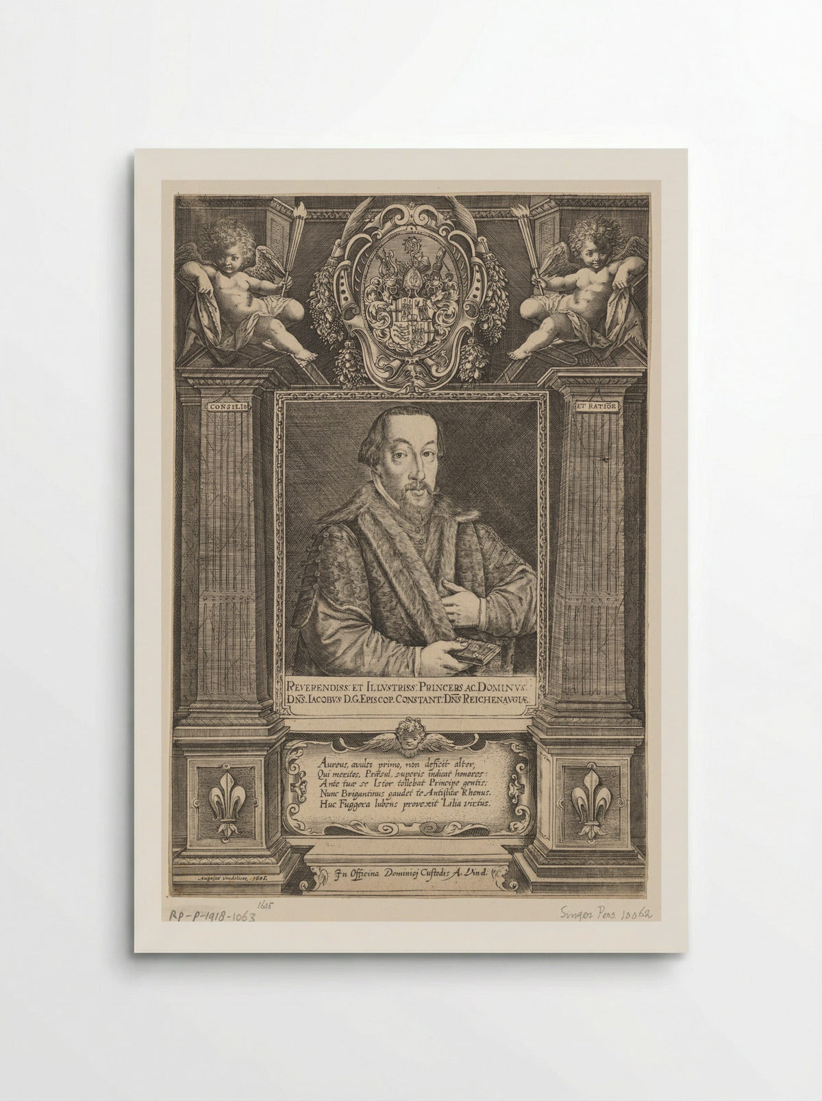 Portret van Johann Jacob Fugger - Dominicus Custos - Poster