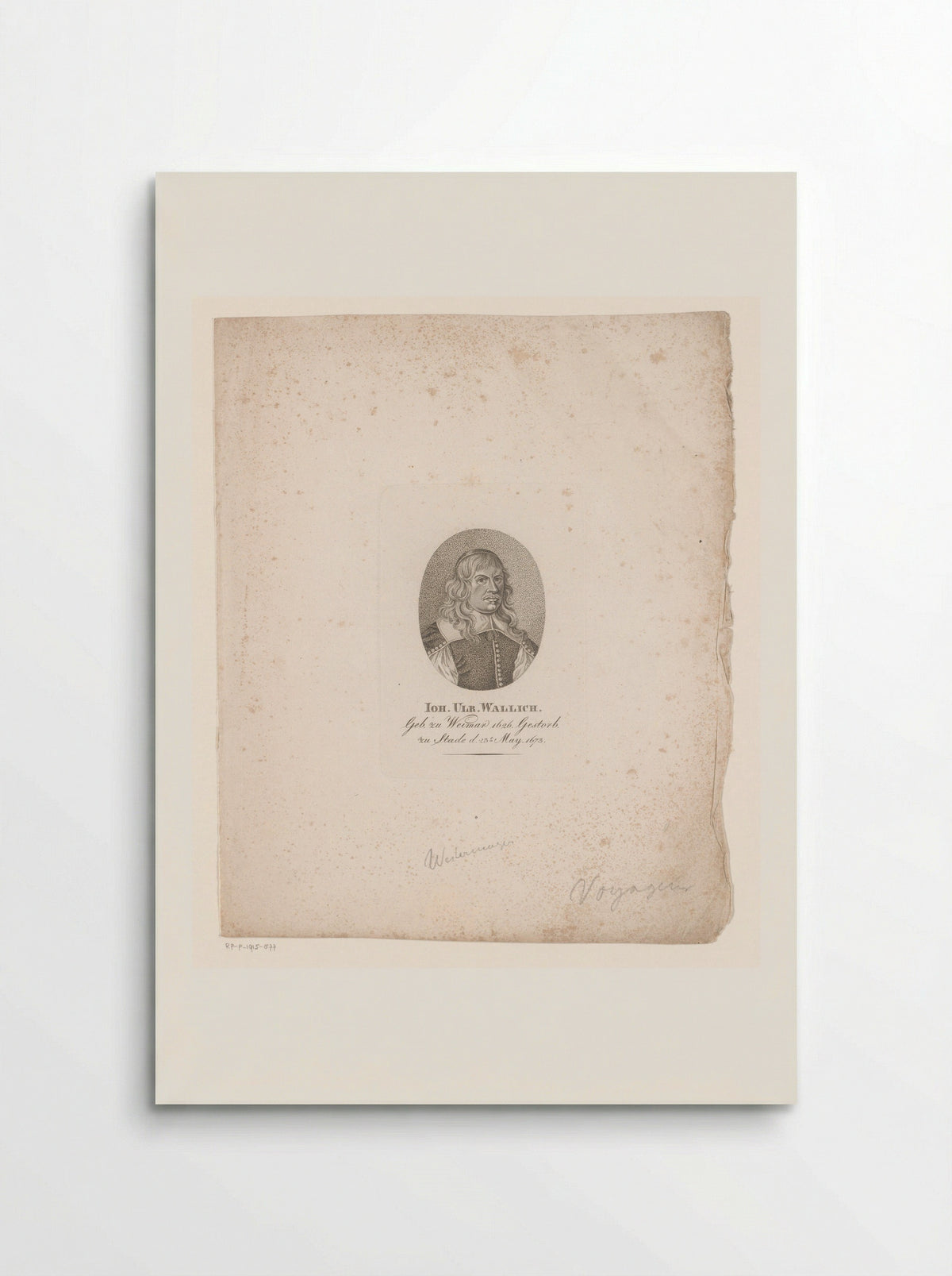 Portret van Johann Ulrich Wallich - Konrad Westermayr - Poster