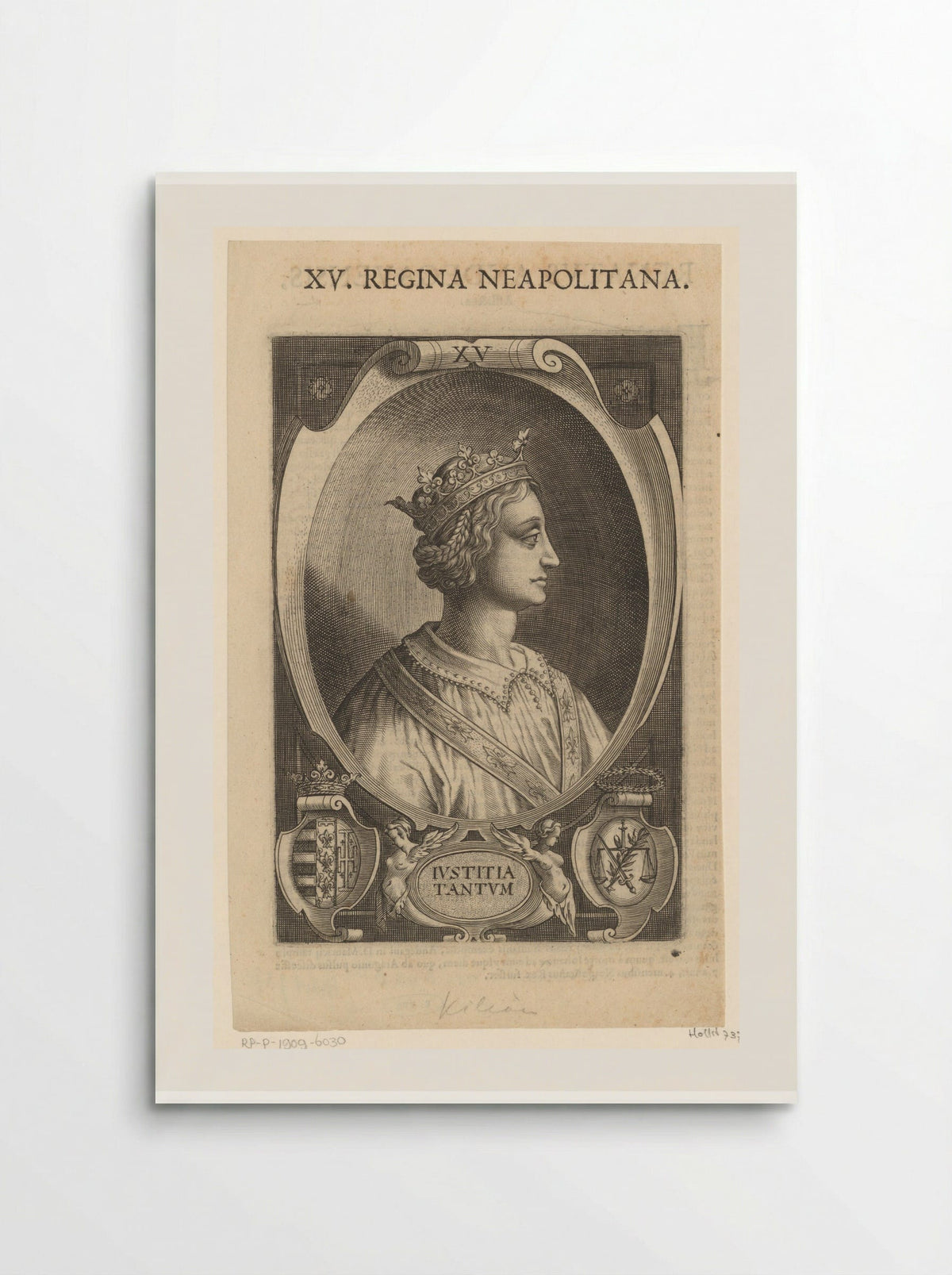 Portret van Johanna II van Napels - Lucas Kilian - Poster