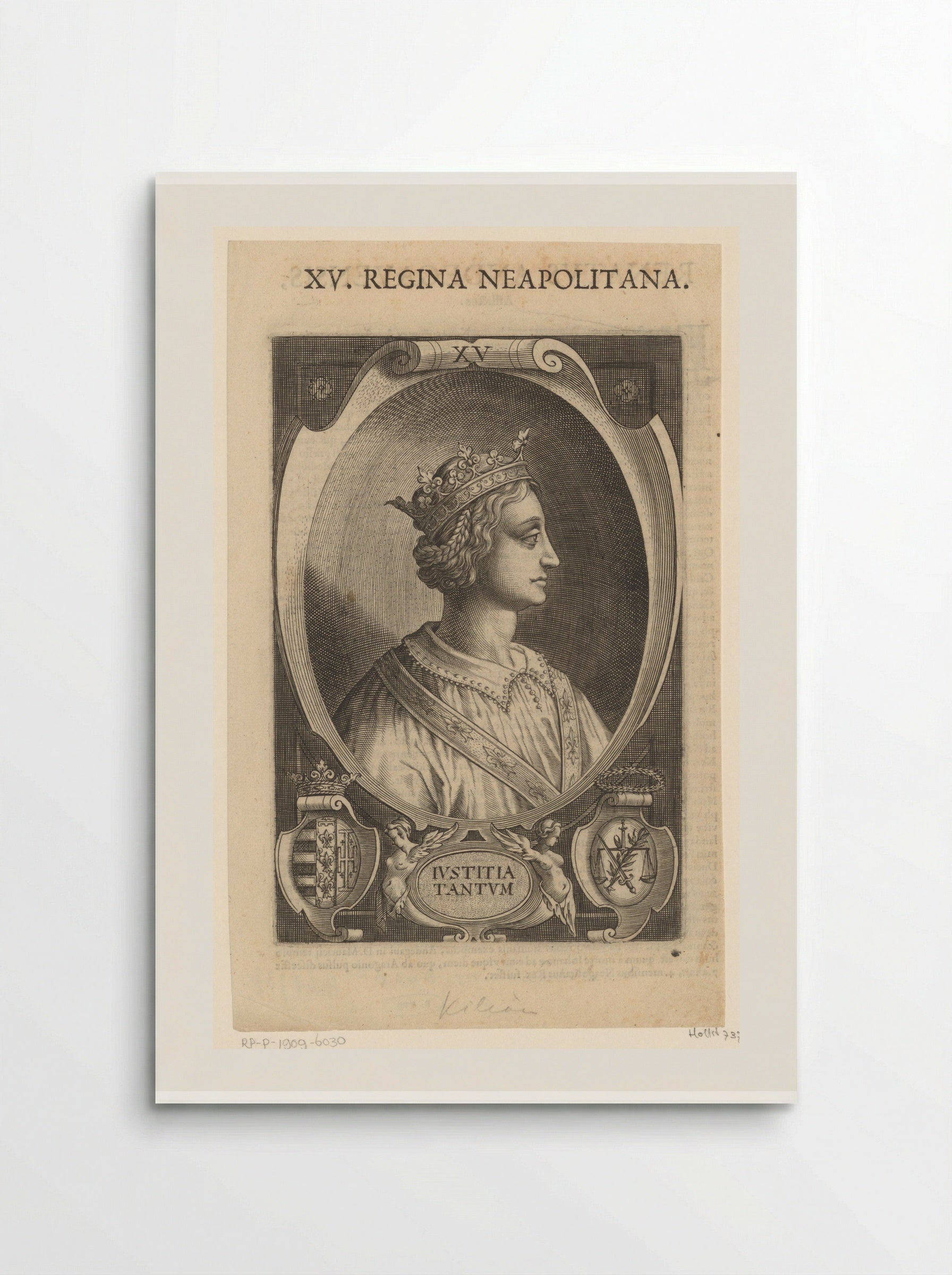 Portret van Johanna II van Napels - Lucas Kilian - Poster