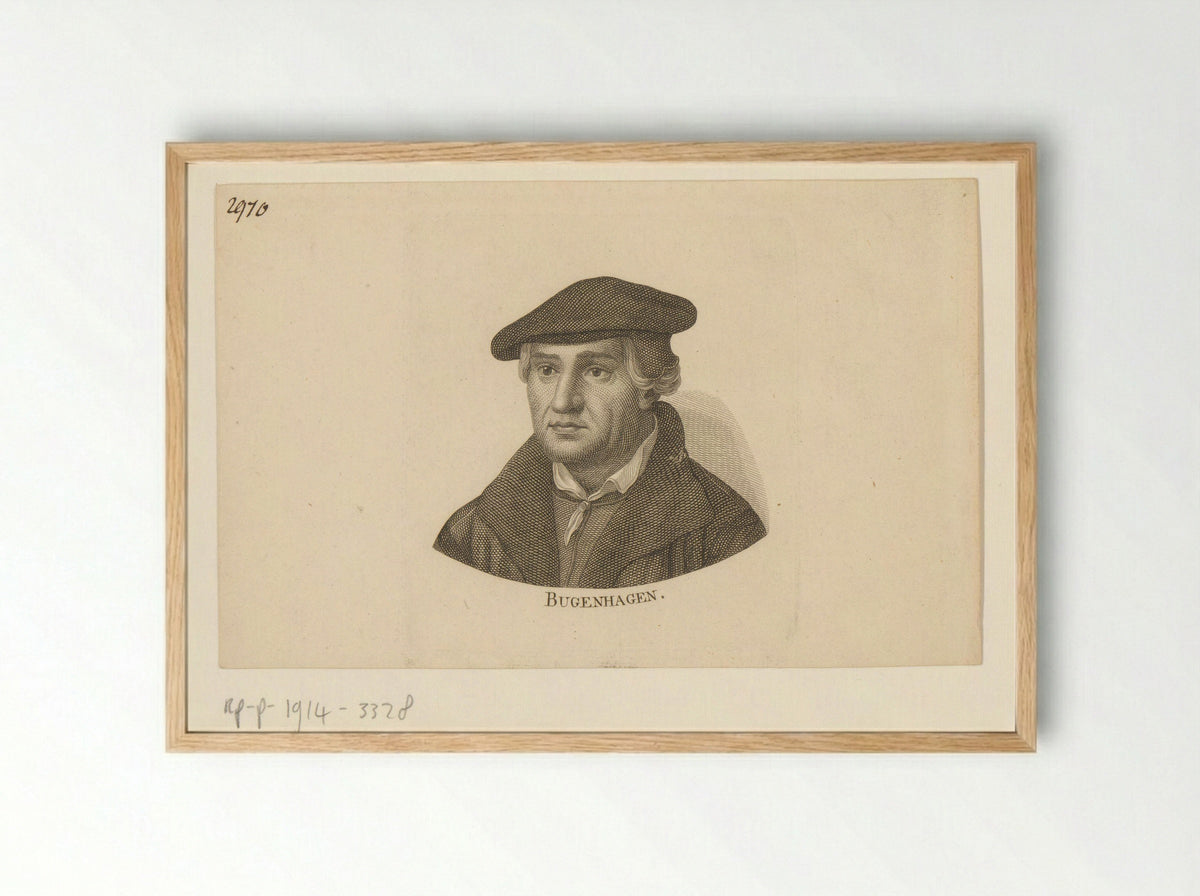 Portret van Johannes Bugenhagen - Ernst Ludwig Riepenhausen - Framed Print Wood
