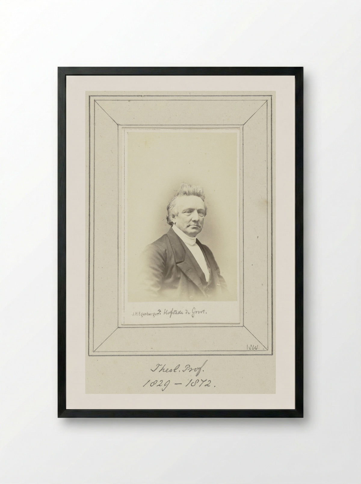 Portret van Johannes Cocceius - Johannes H. Egenberger - Framed Print Black