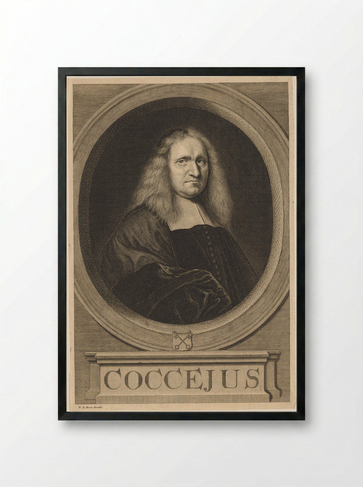 Portret van Johannes Cocceius - Willem de Broen - Framed Print Black