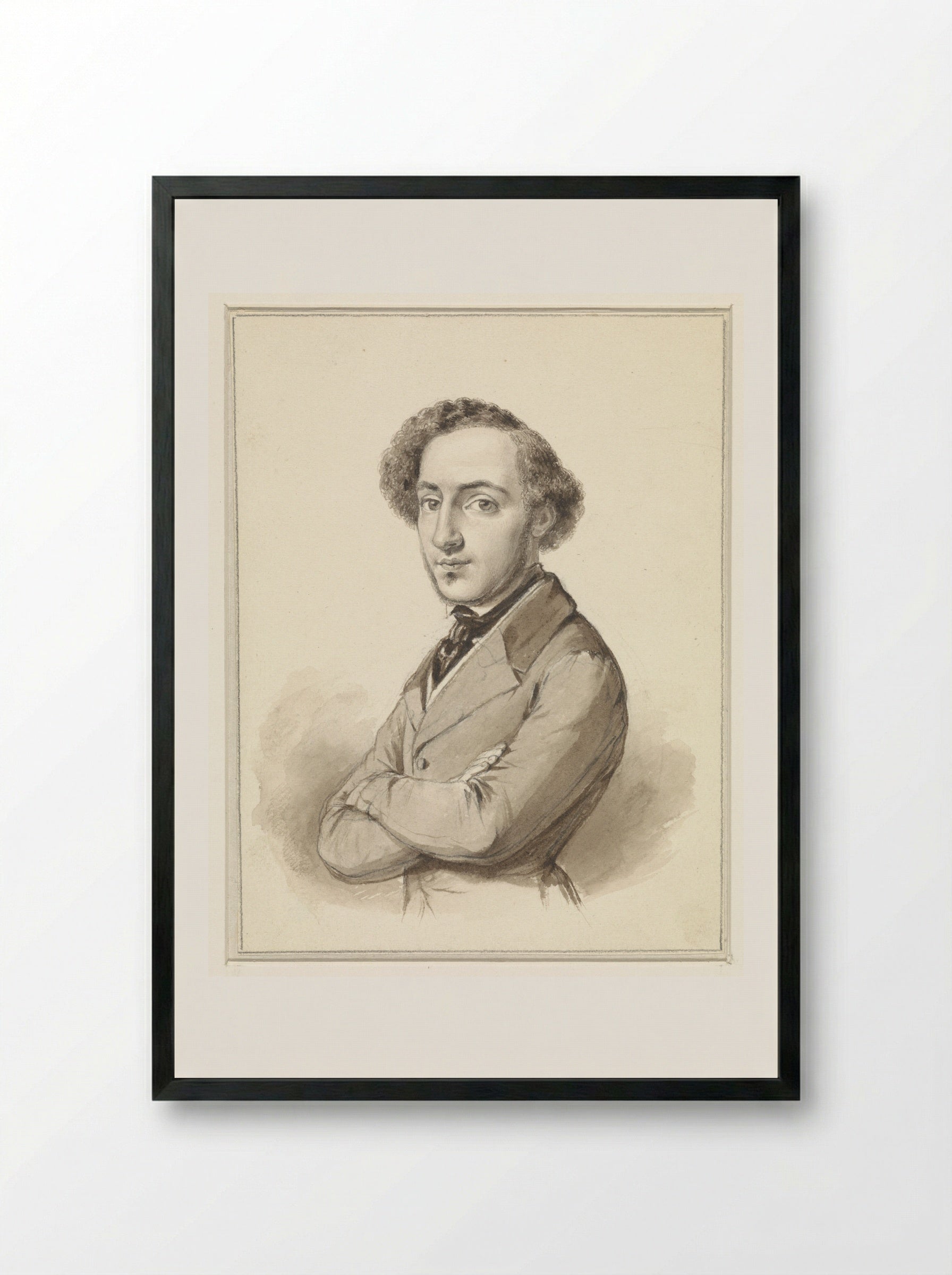 Portret van Johannes Hilverdink - Moritz Calisch - Framed Print Black