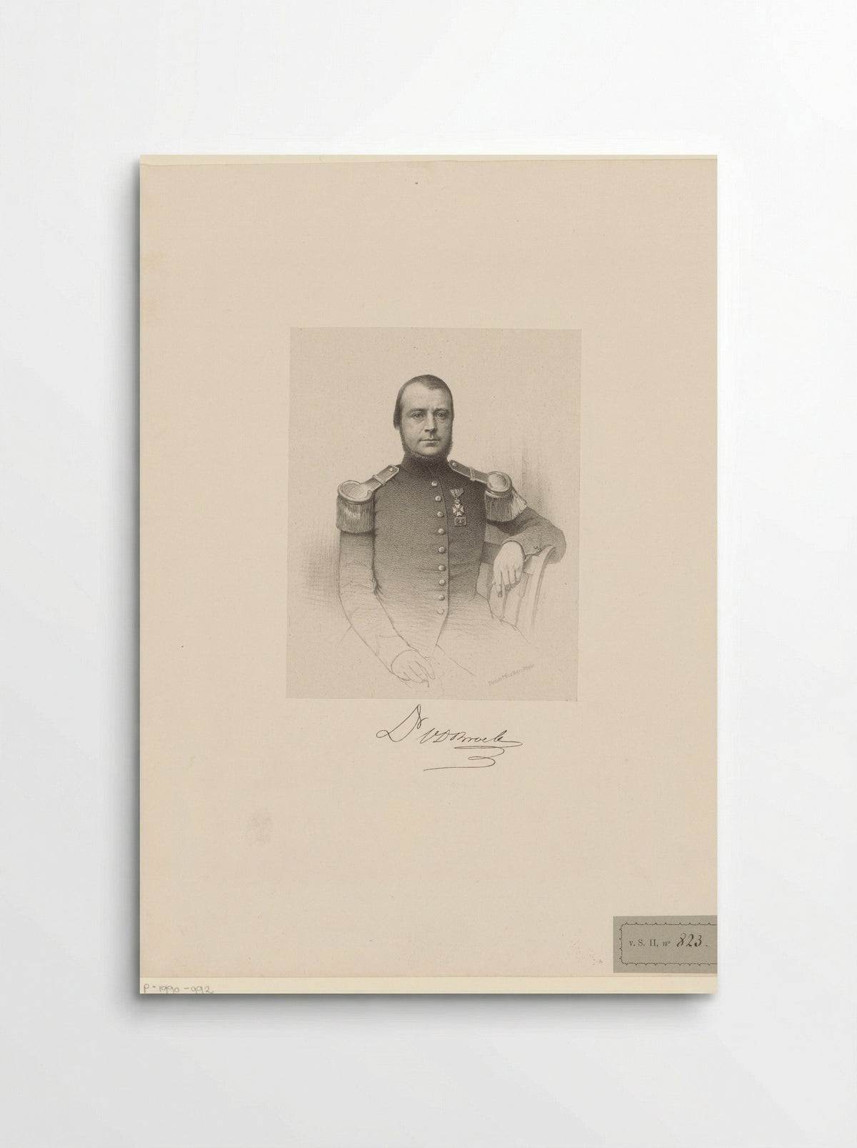 Portret van Johannes Hubertus van den Broek - Antonie Johannes Groeneveldt - Poster