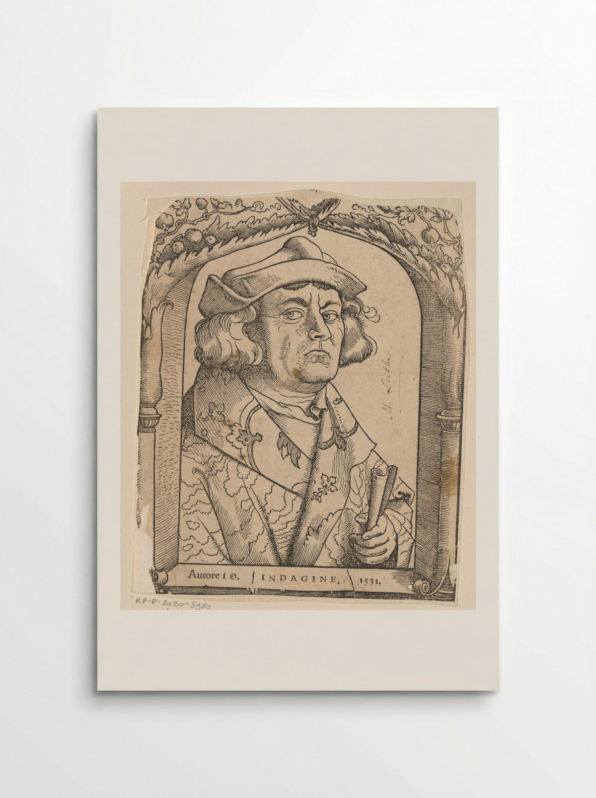Portret van Johannes Indagine - Hans Baldung Grien - Poster