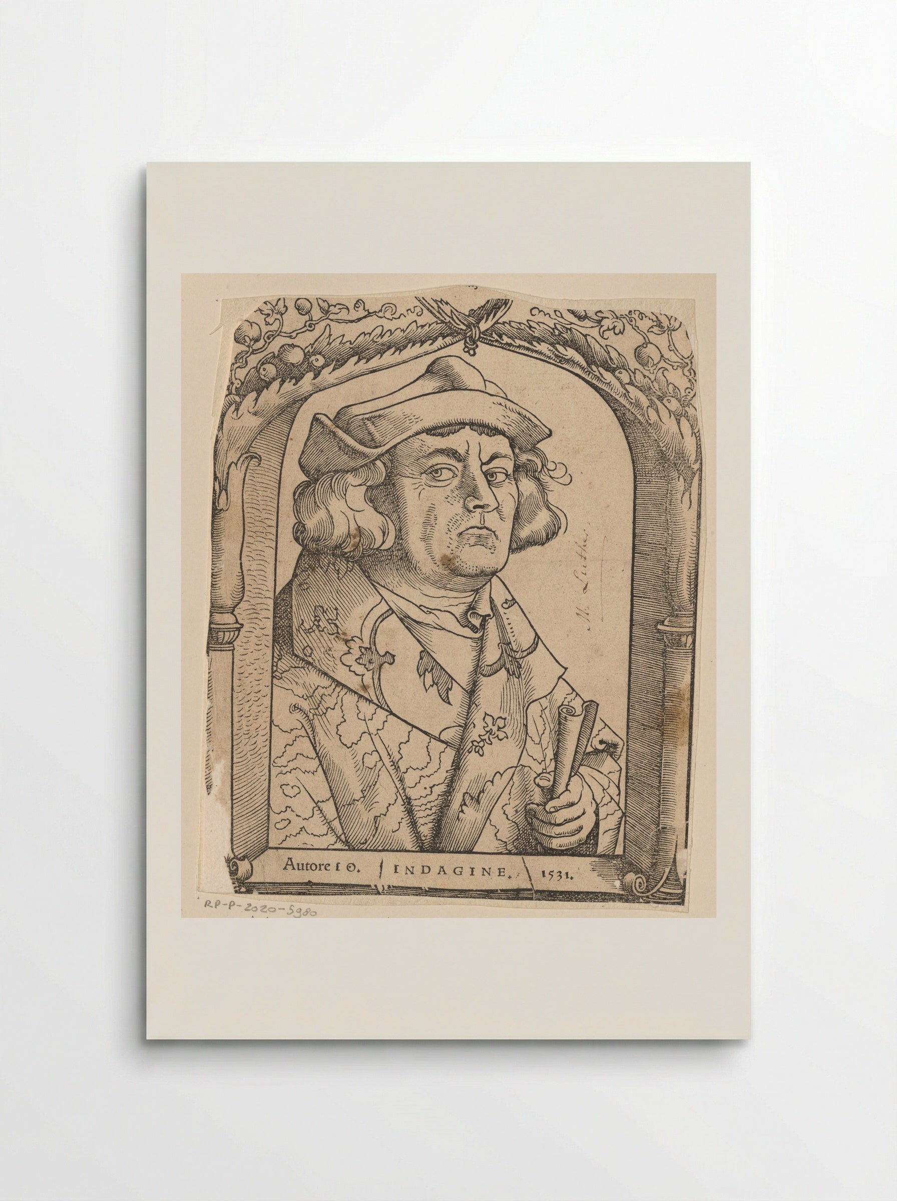 Portret van Johannes Indagine - Hans Baldung Grien - Poster