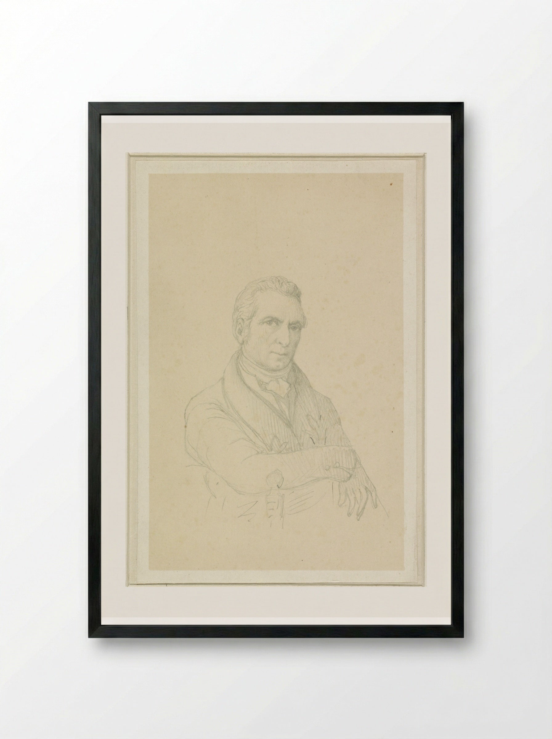 Portret van Johannes Jelgerhuis Rienksz. - Johannes Jelgerhuis - Framed Print Black