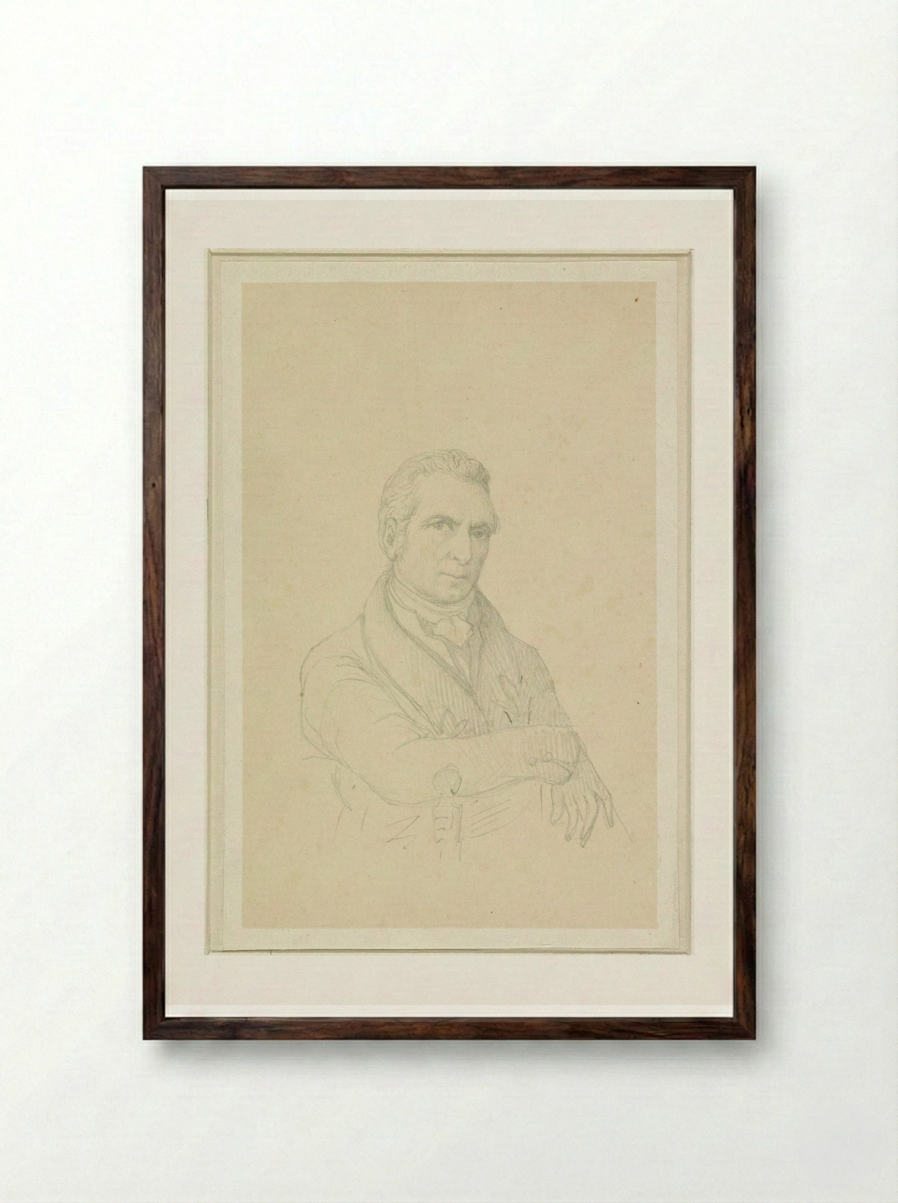 Portret van Johannes Jelgerhuis Rienksz. - Johannes Jelgerhuis - Framed Print Dark Wood
