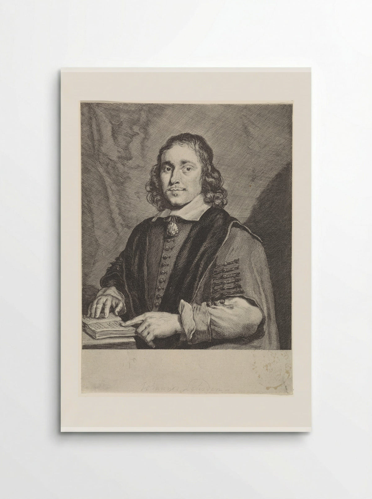 Portret van Johannes Leusden - Theodor Matham - Poster