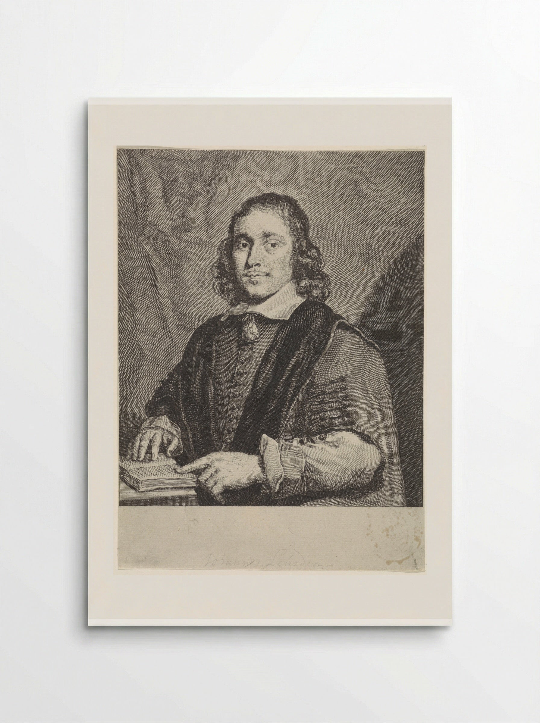 Portret van Johannes Leusden - Theodor Matham - Poster