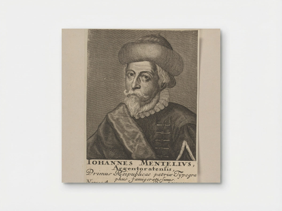 Portret van Johannes Mentelin - Michael Rössler - Poster