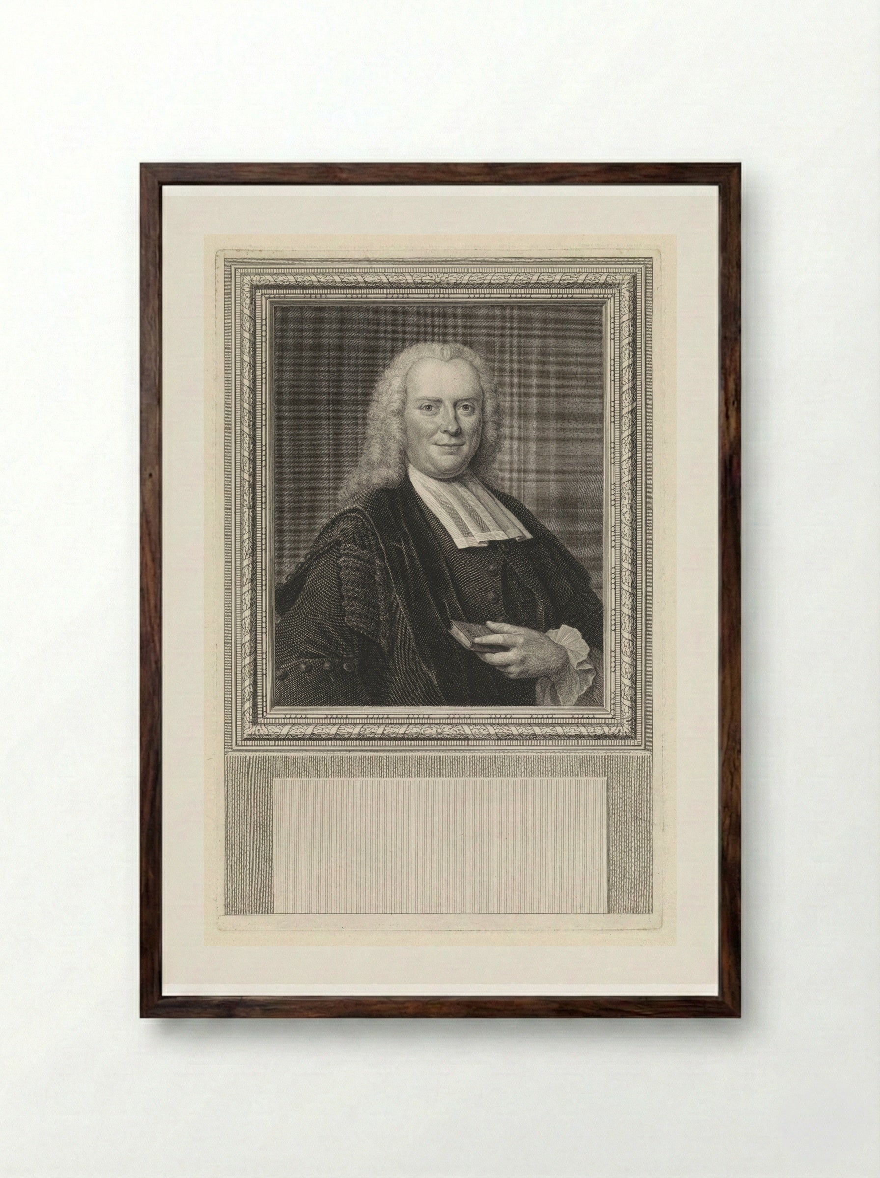 Portret van Johannes Oosterdijk Schacht - Pieter Tanjé - Framed Print Dark Wood