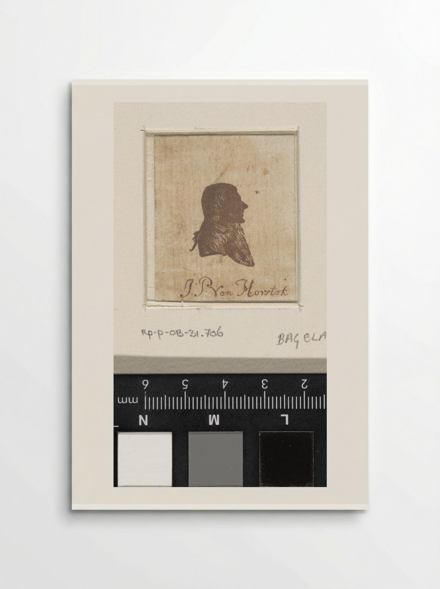 Portret van Johannes Petrus van Horstok in silhouet - Ernst Willem Jan Bagelaar - Poster