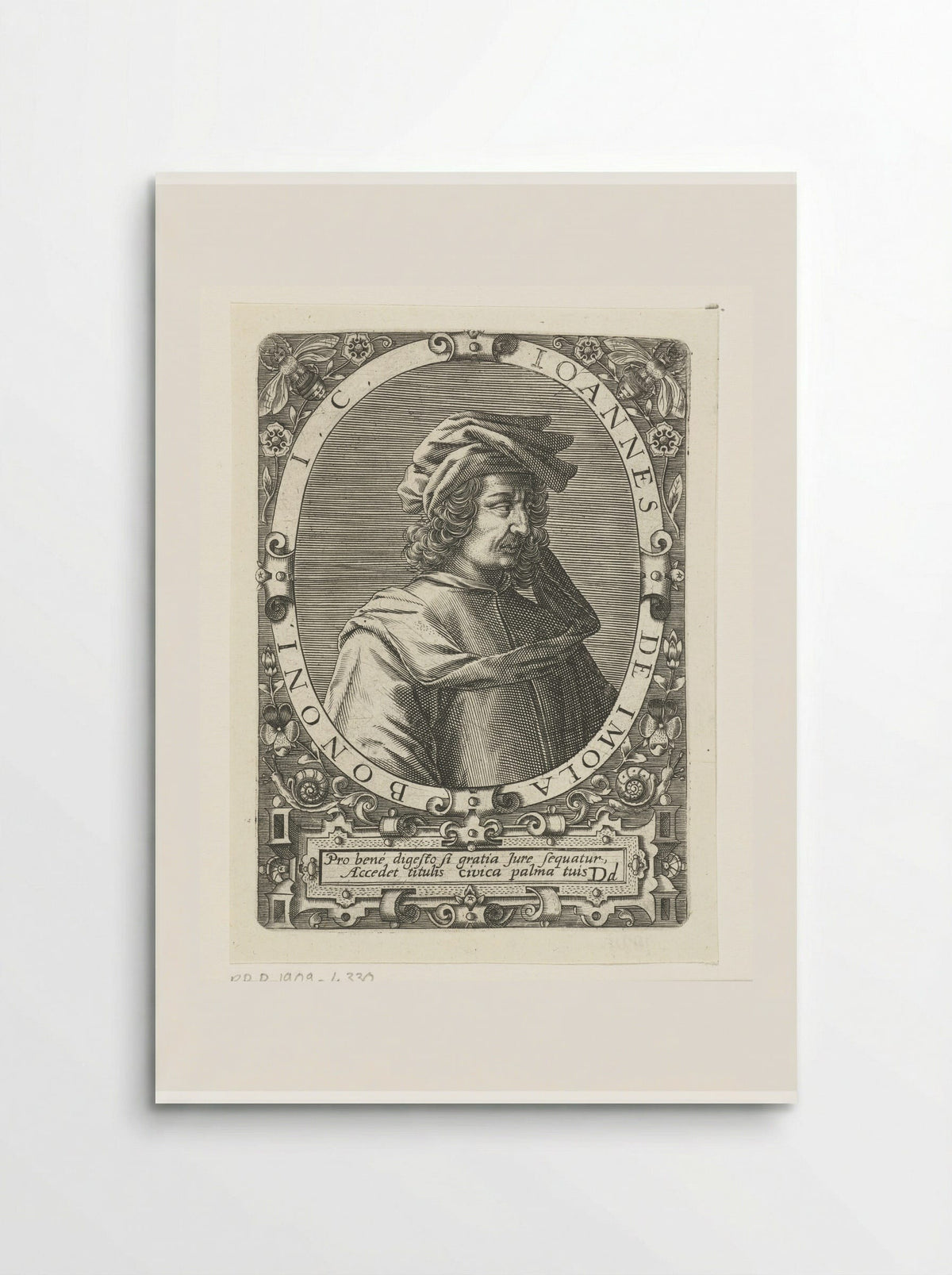 Portret van Johannes de Imola - Theodor de Bry - Poster