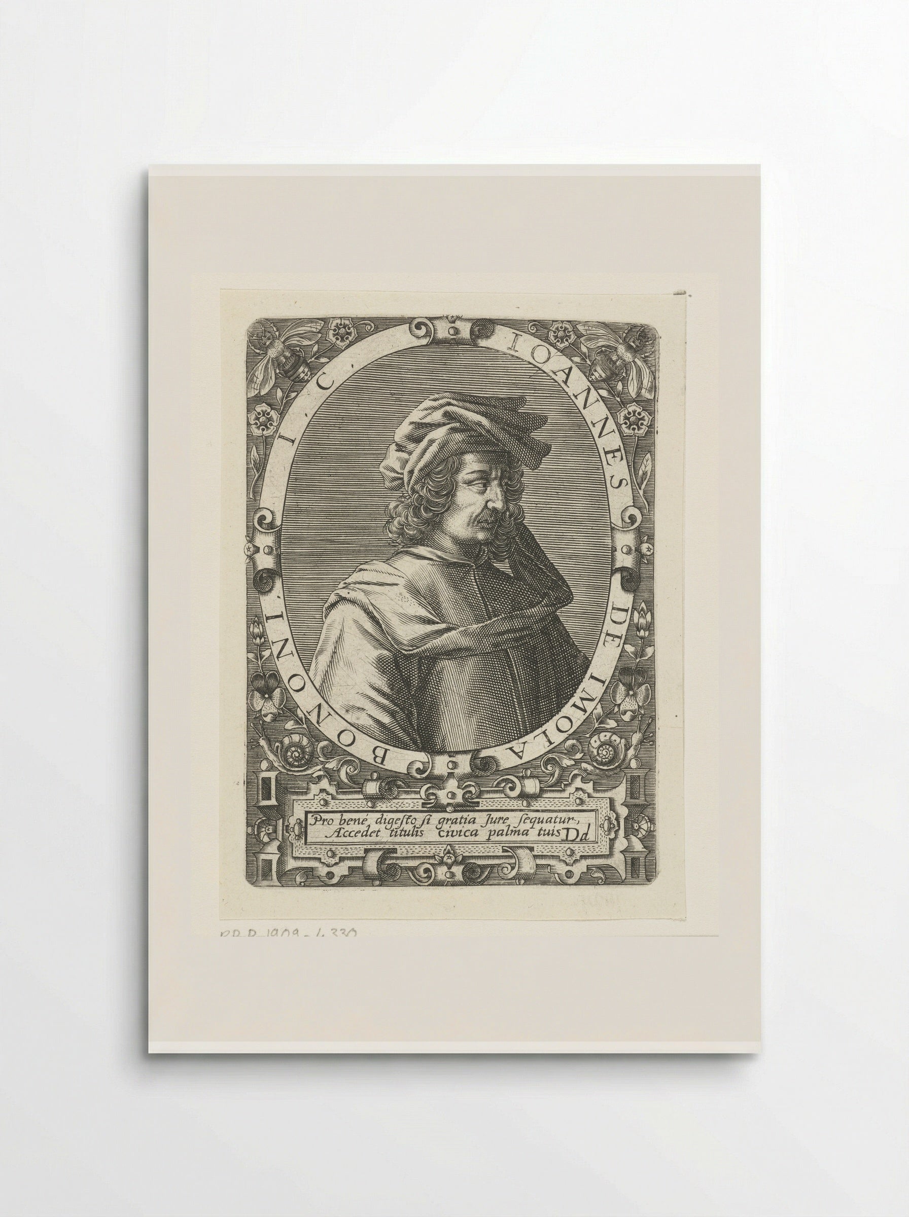 Portret van Johannes de Imola - Theodor de Bry - Poster
