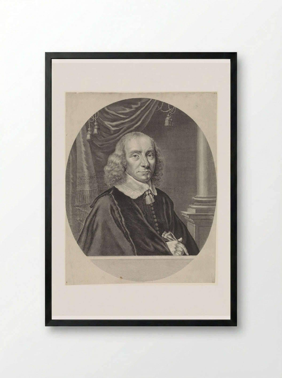 Portret van Johannes de Jonghe - Theodor Matham - Framed Print Black