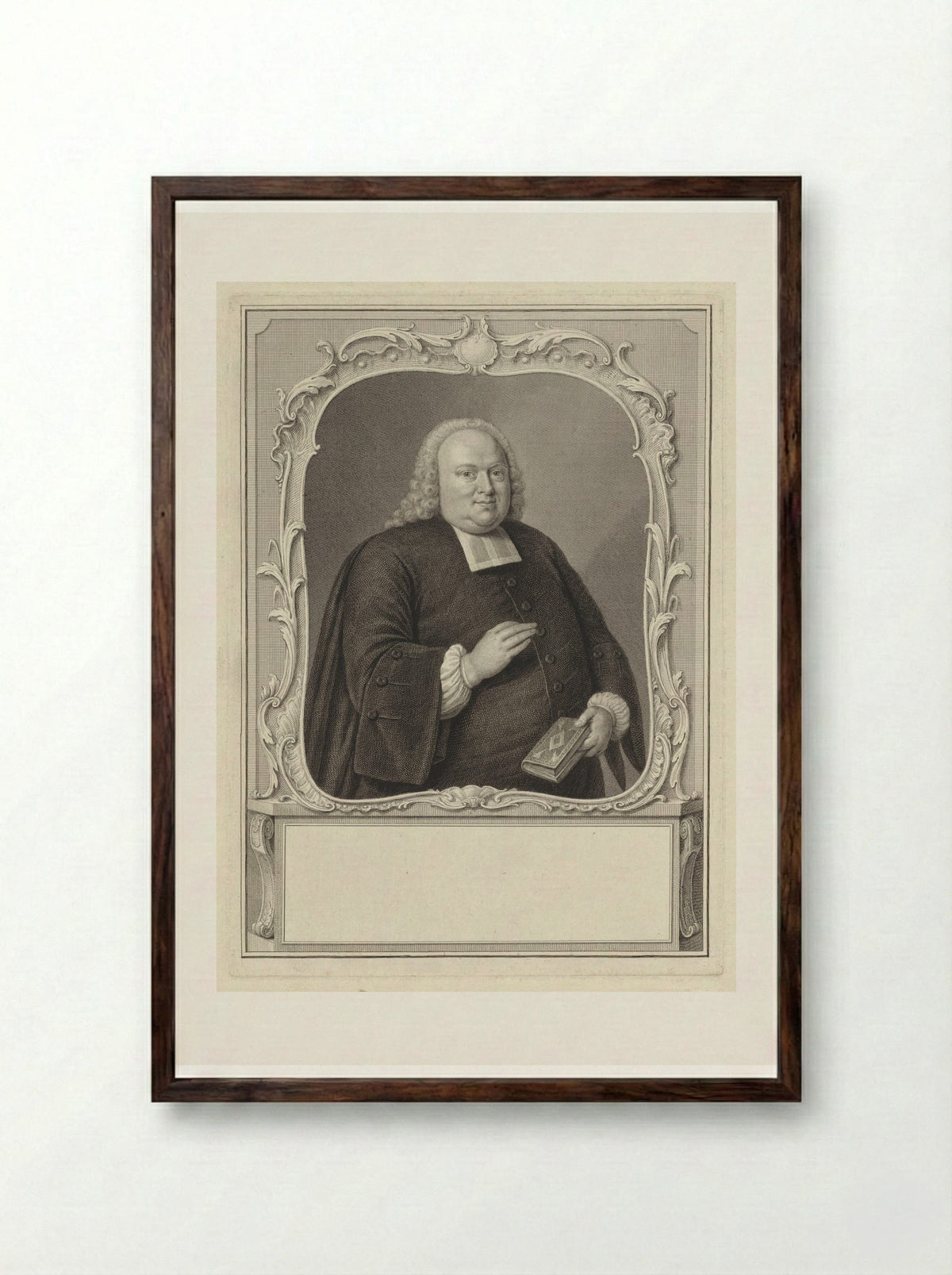 Portret van Johannes van Marle - Pieter Tanjé - Framed Print Dark Wood