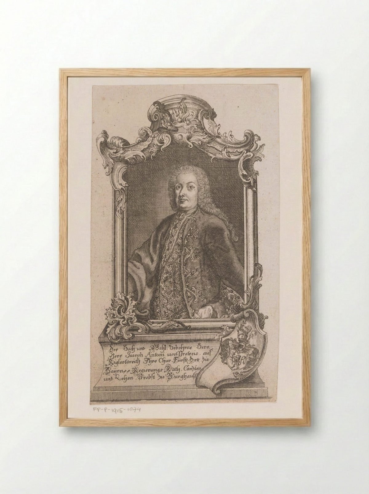 Portret van Joseph Anton von Protreis - Joseph Anton Zimmermann - Framed Print Wood
