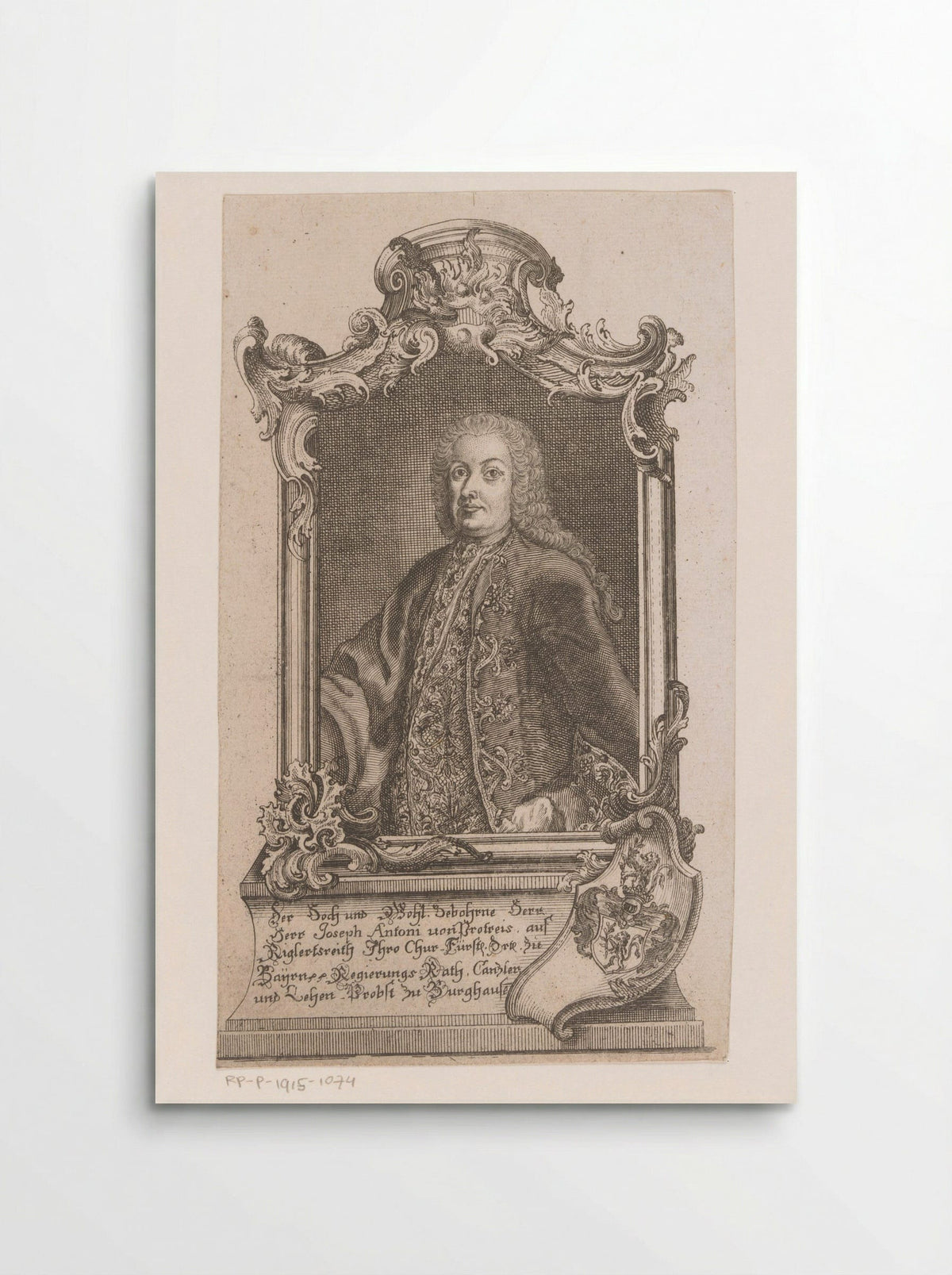 Portret van Joseph Anton von Protreis - Joseph Anton Zimmermann - Poster