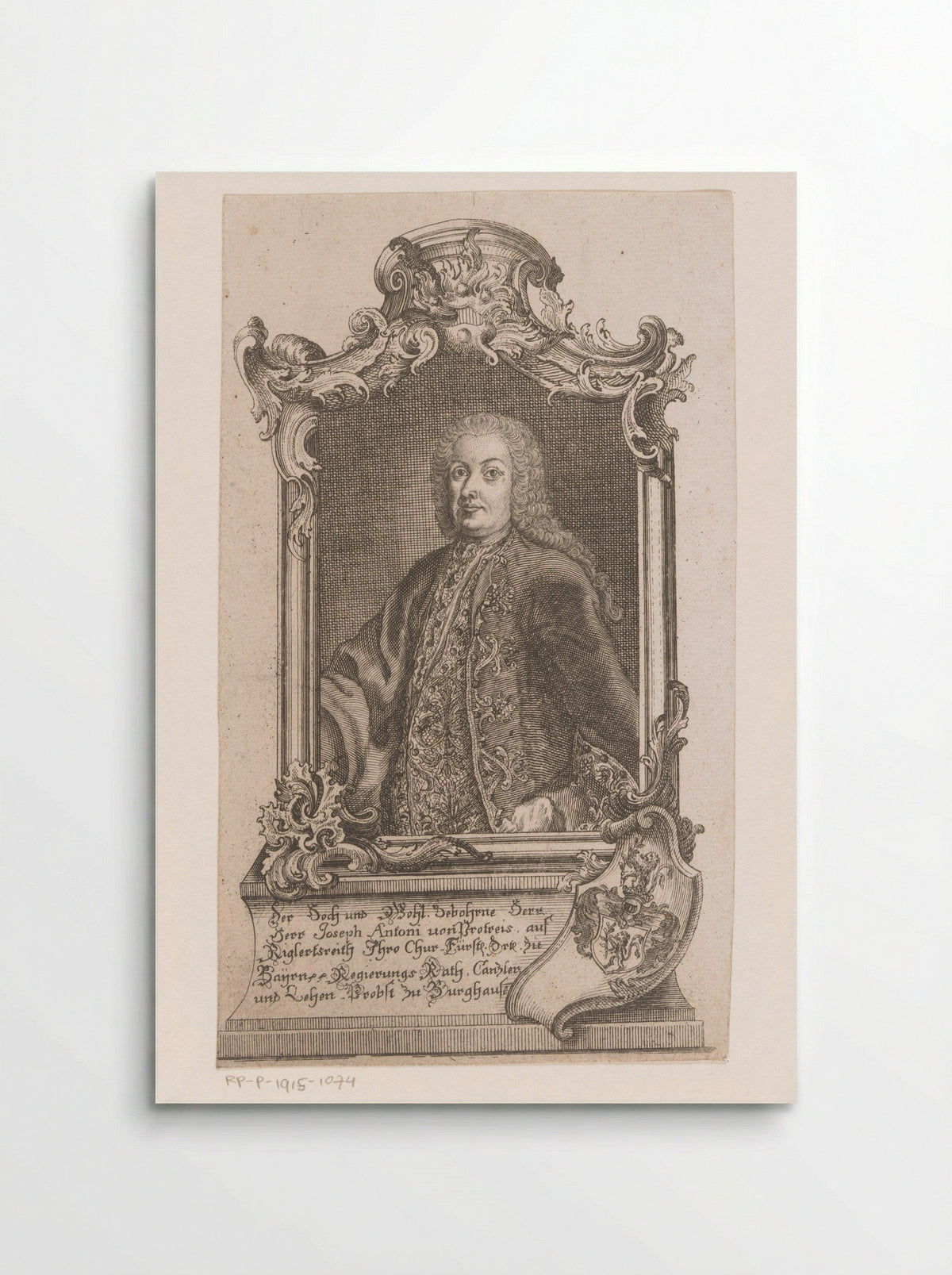 Portret van Joseph Anton von Protreis - Joseph Anton Zimmermann - Poster