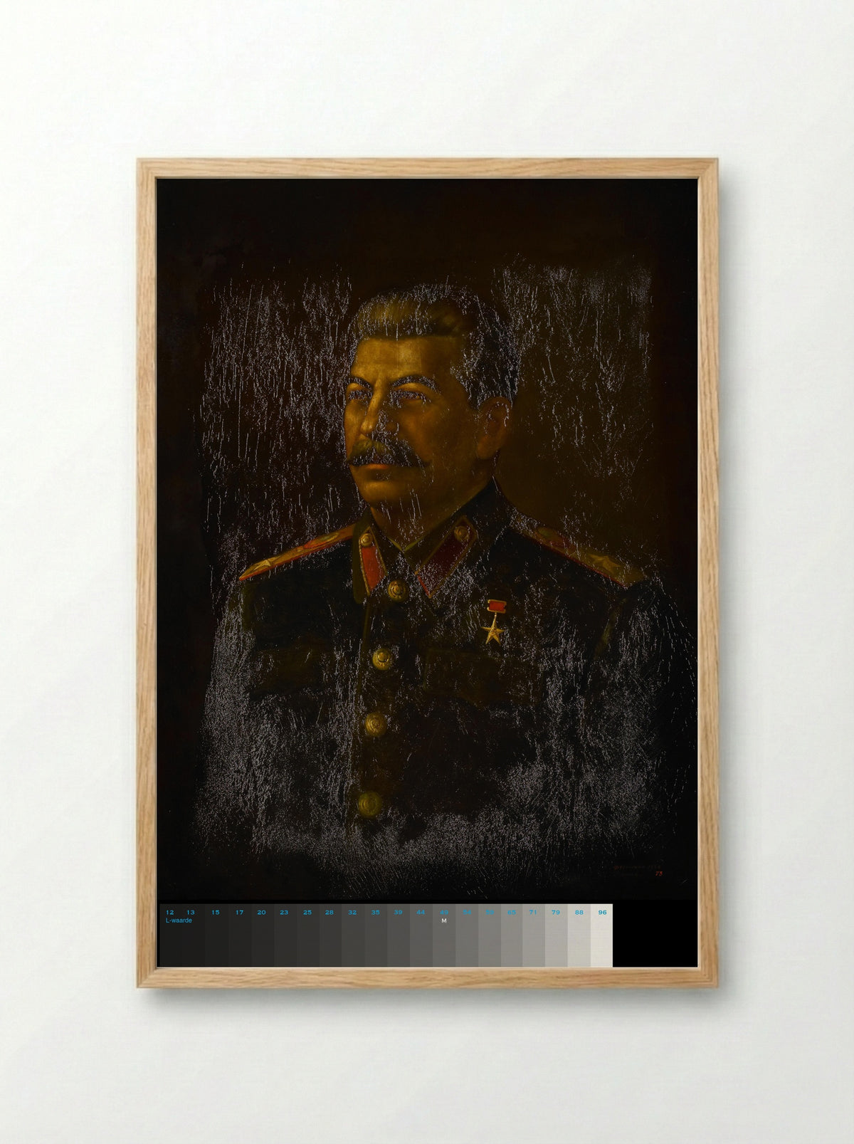 Portret van Joseph Stalin - Mikhail Grigoriyevich Pashinin - Framed Print Wood