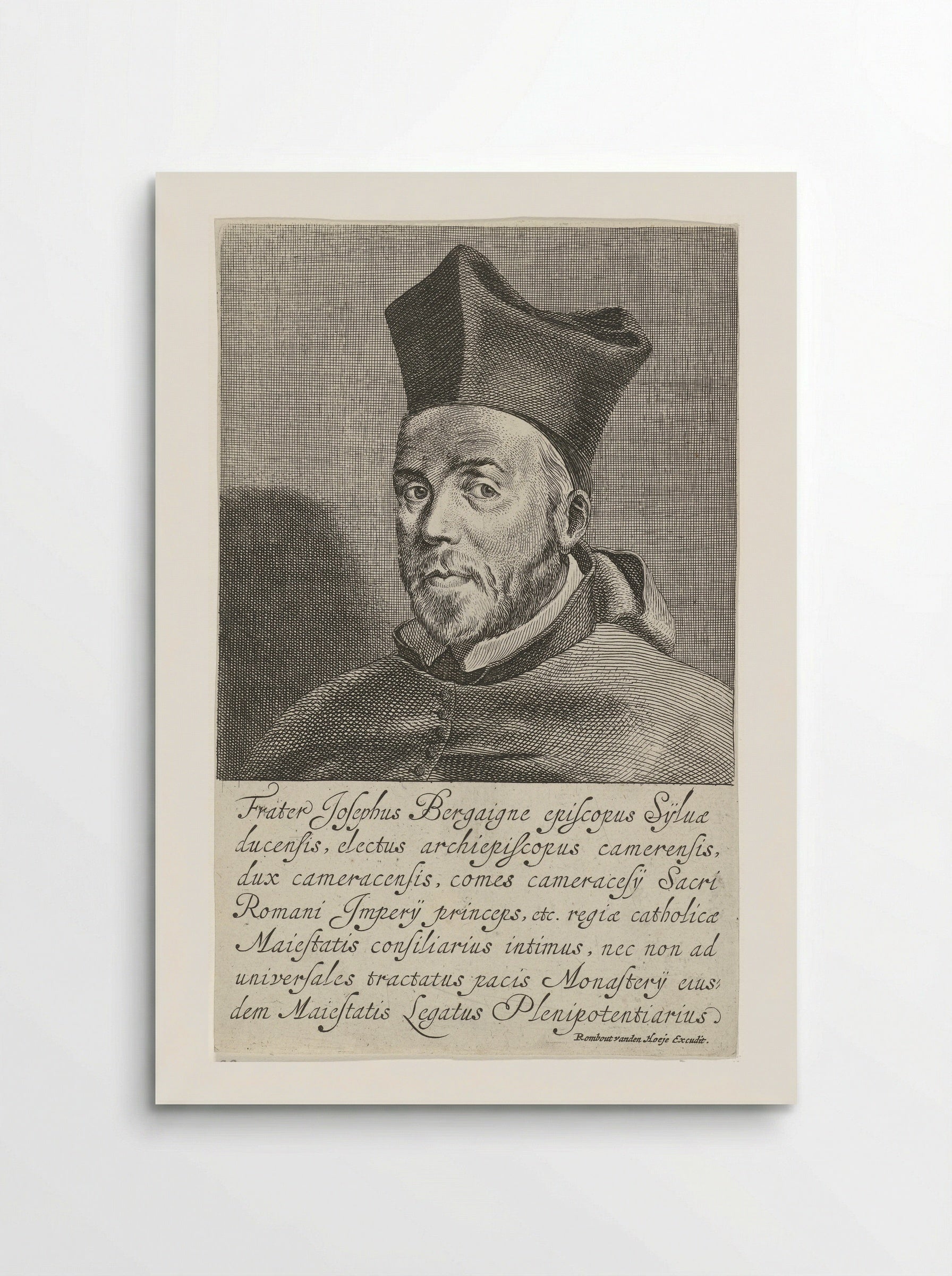 Portret van Joseph de Bergaigne - Pieter Nolpe - Poster