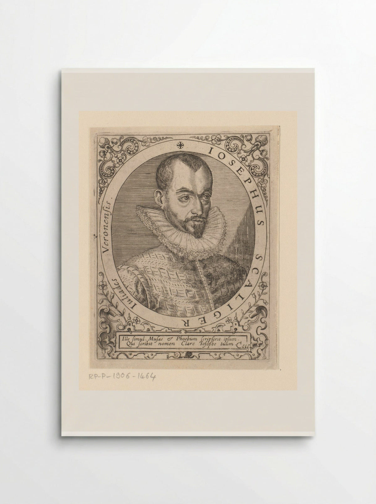 Portret van Josephus Scaliger - Johann Theodor de Bry - Poster
