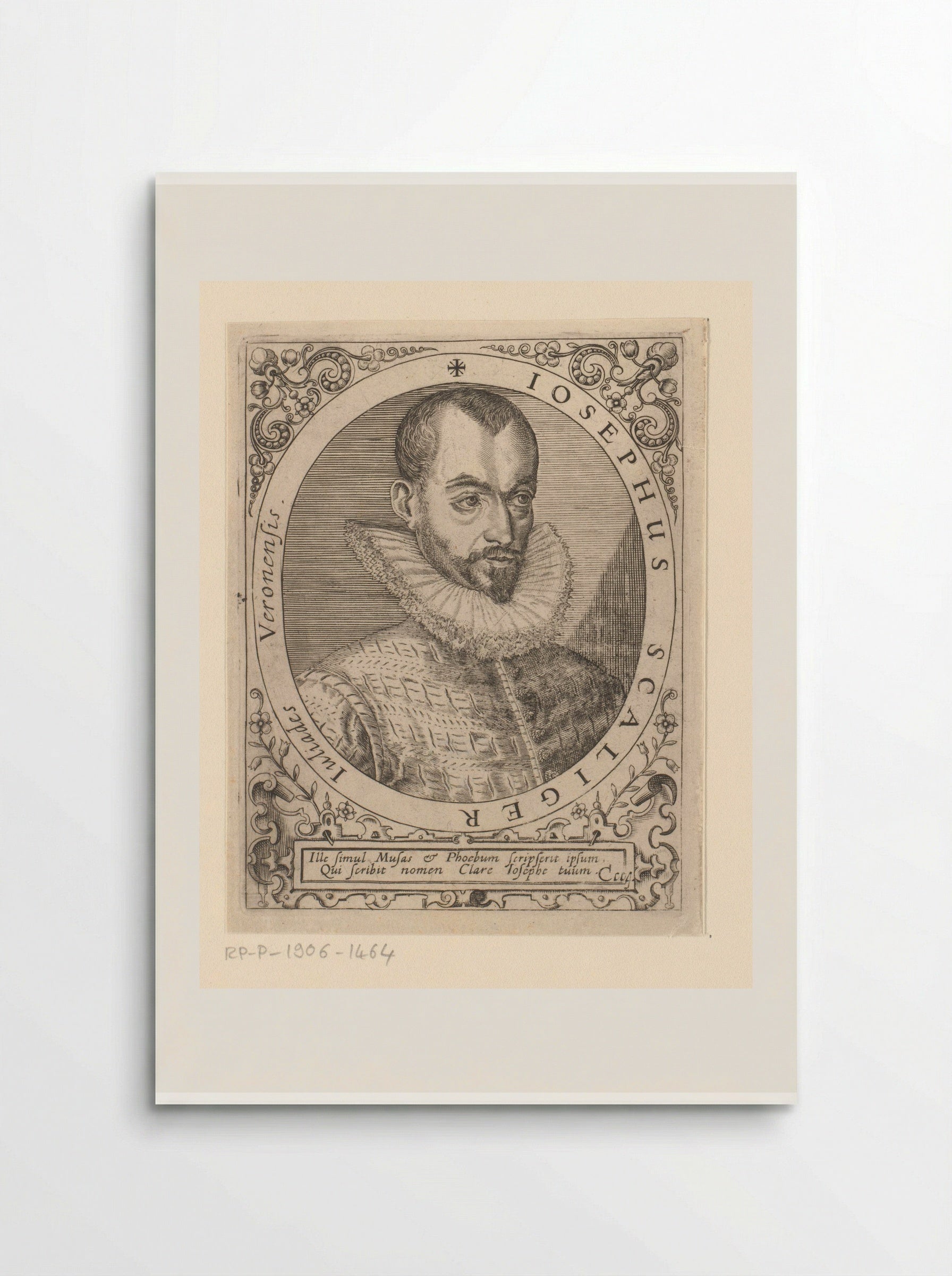 Portret van Josephus Scaliger - Johann Theodor de Bry - Poster