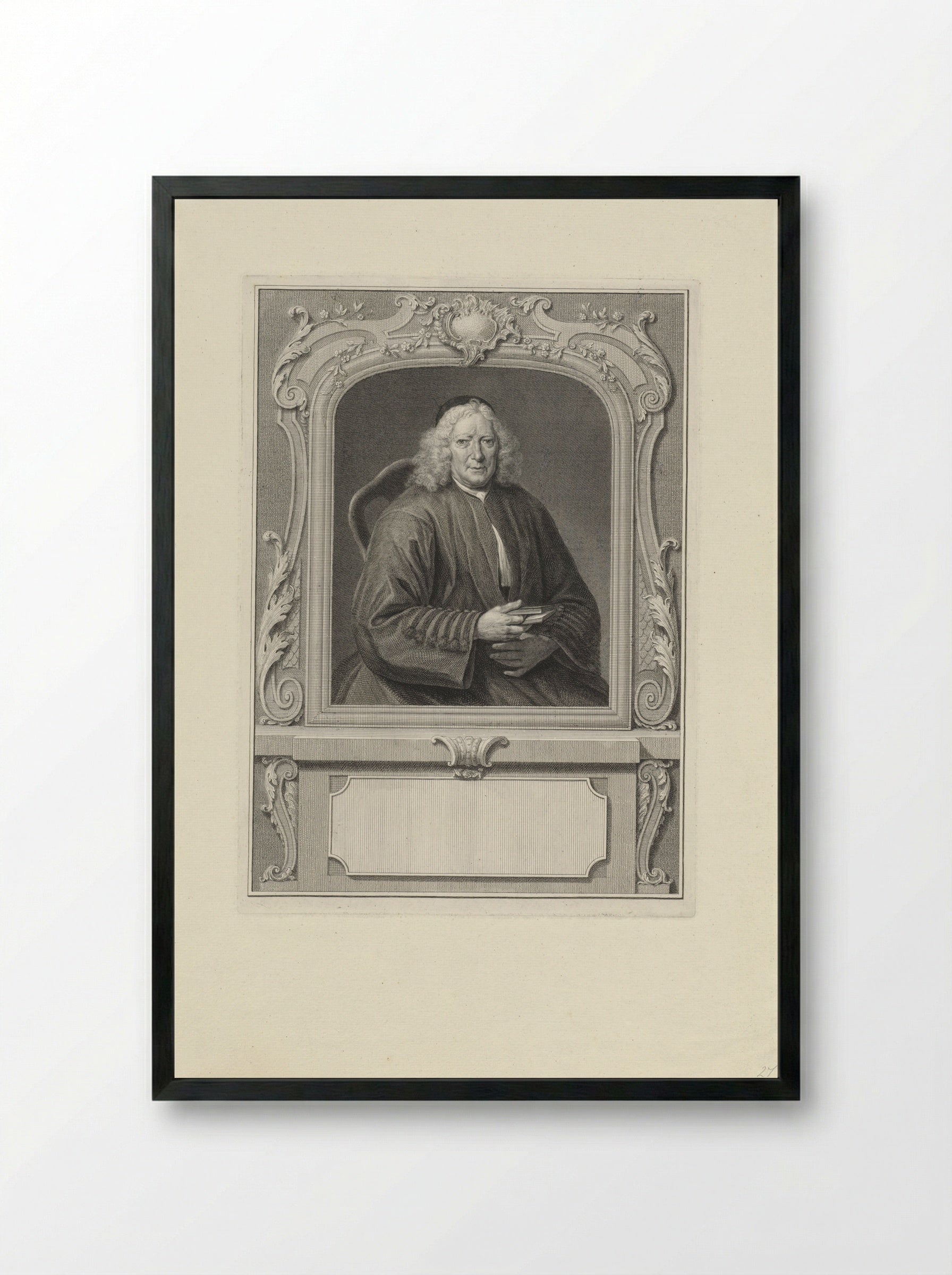 Portret van Josephus de Longas - Pieter Tanjé - Framed Print Black