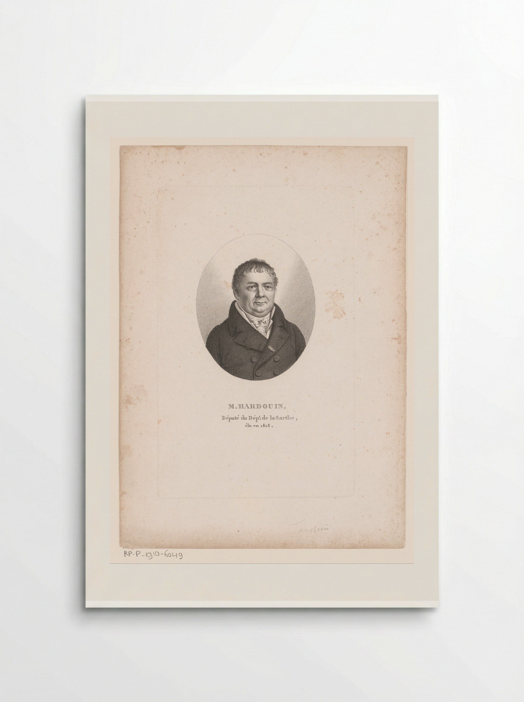 Portret van Julien Pierre Jean Hardouin - Ambroise Tardieu - Poster