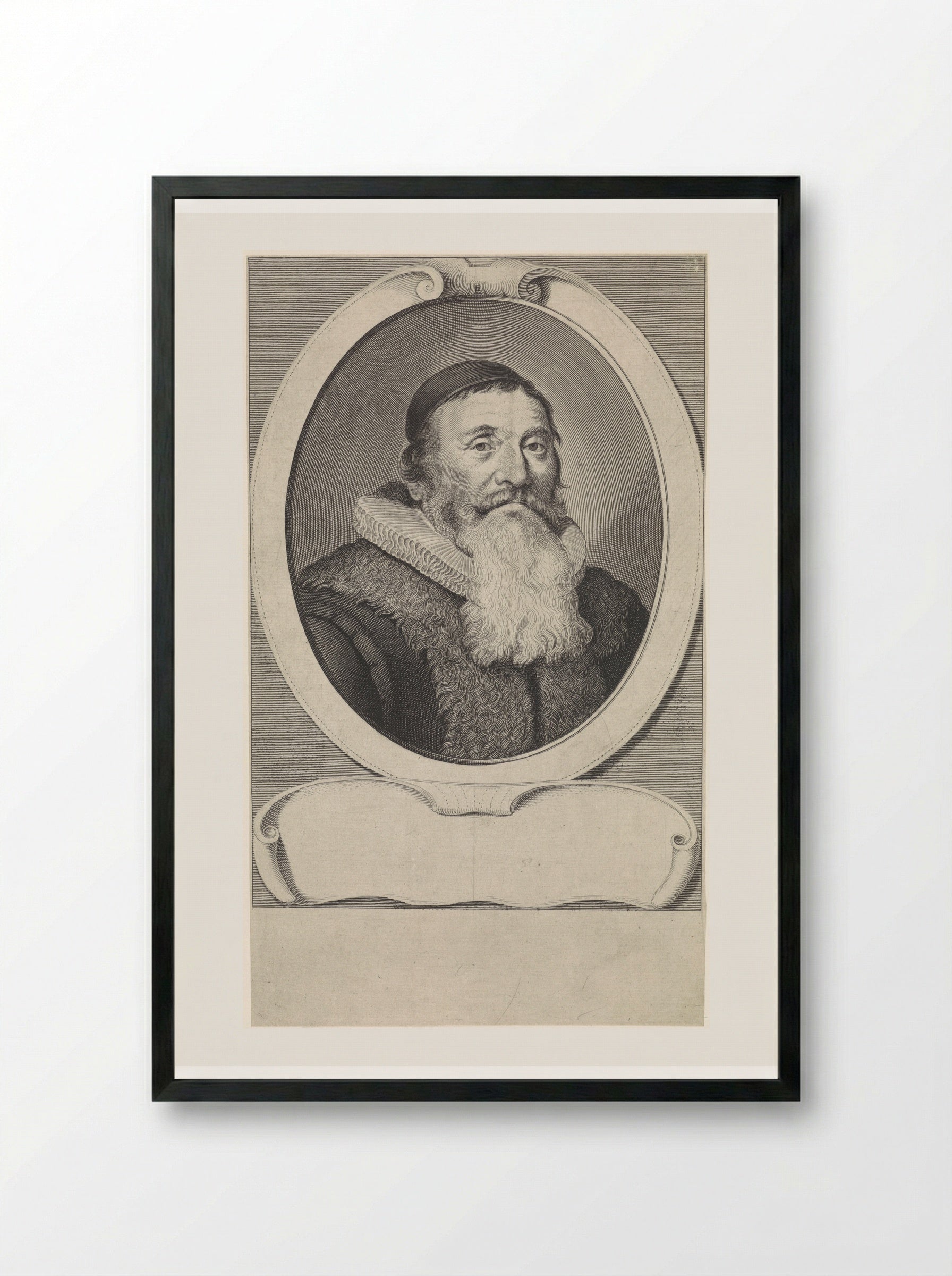 Portret van Julius Ayssonius Husinga - Theodor Matham - Framed Print Black