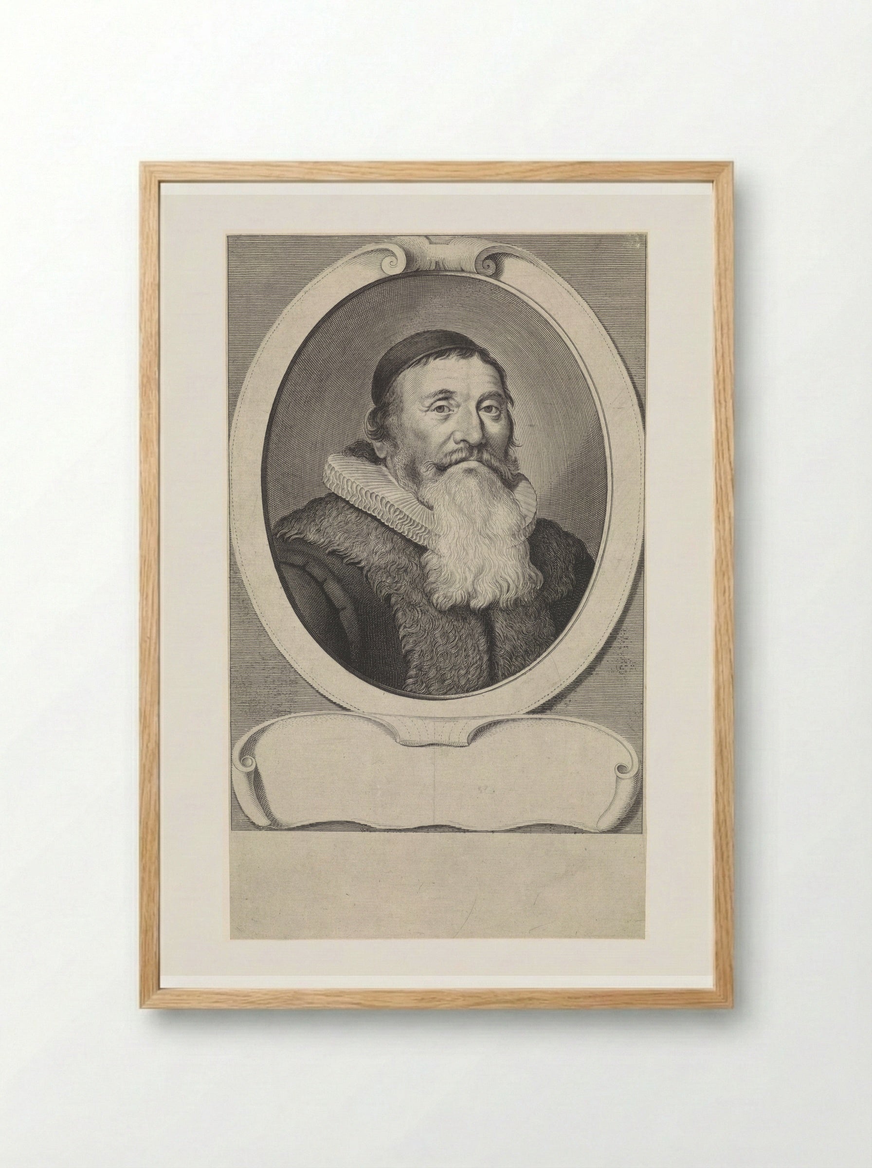 Portret van Julius Ayssonius Husinga - Theodor Matham - Framed Print Wood