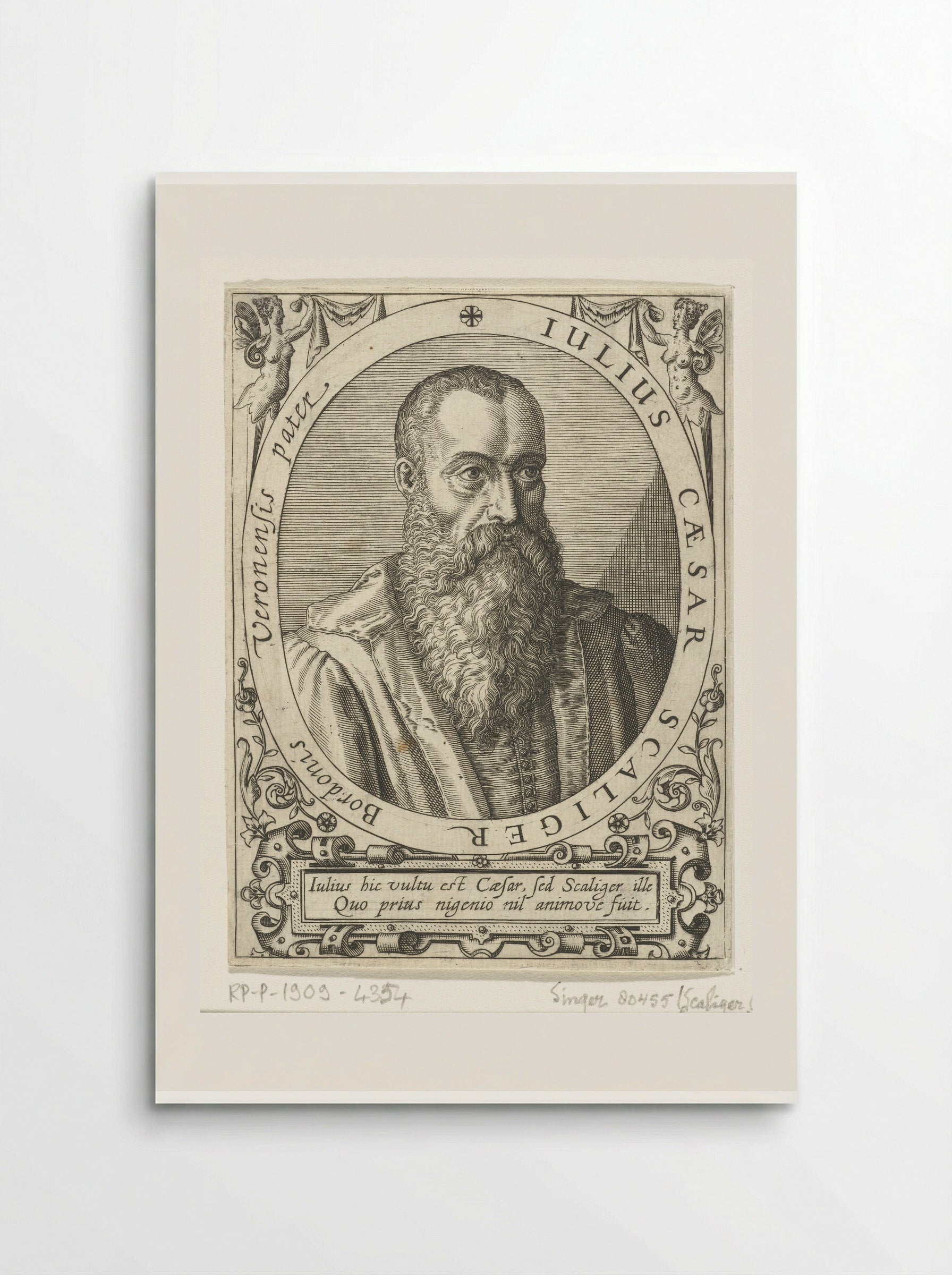 Portret van Julius Caesar Scaliger - Johann Theodor de Bry - Poster