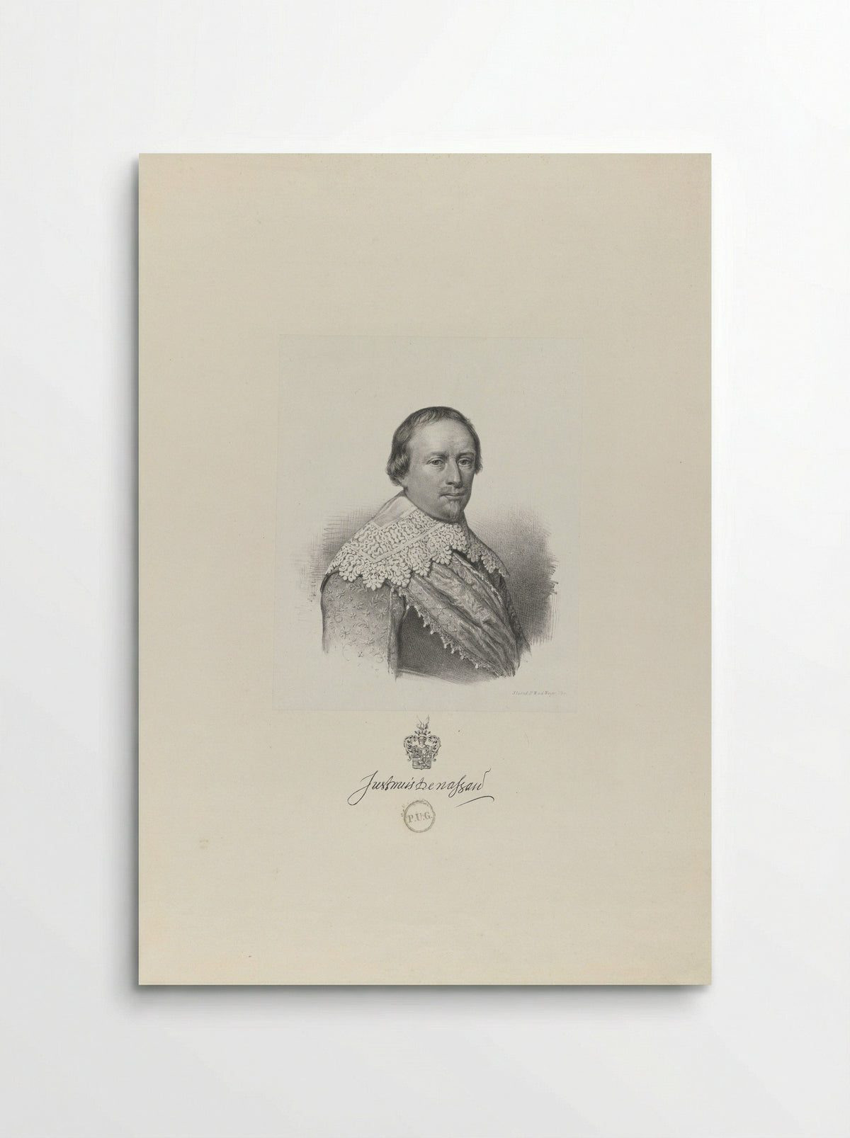 Portret van Justinus, graaf van Nassau - Antonie Johannes Groeneveldt - Poster