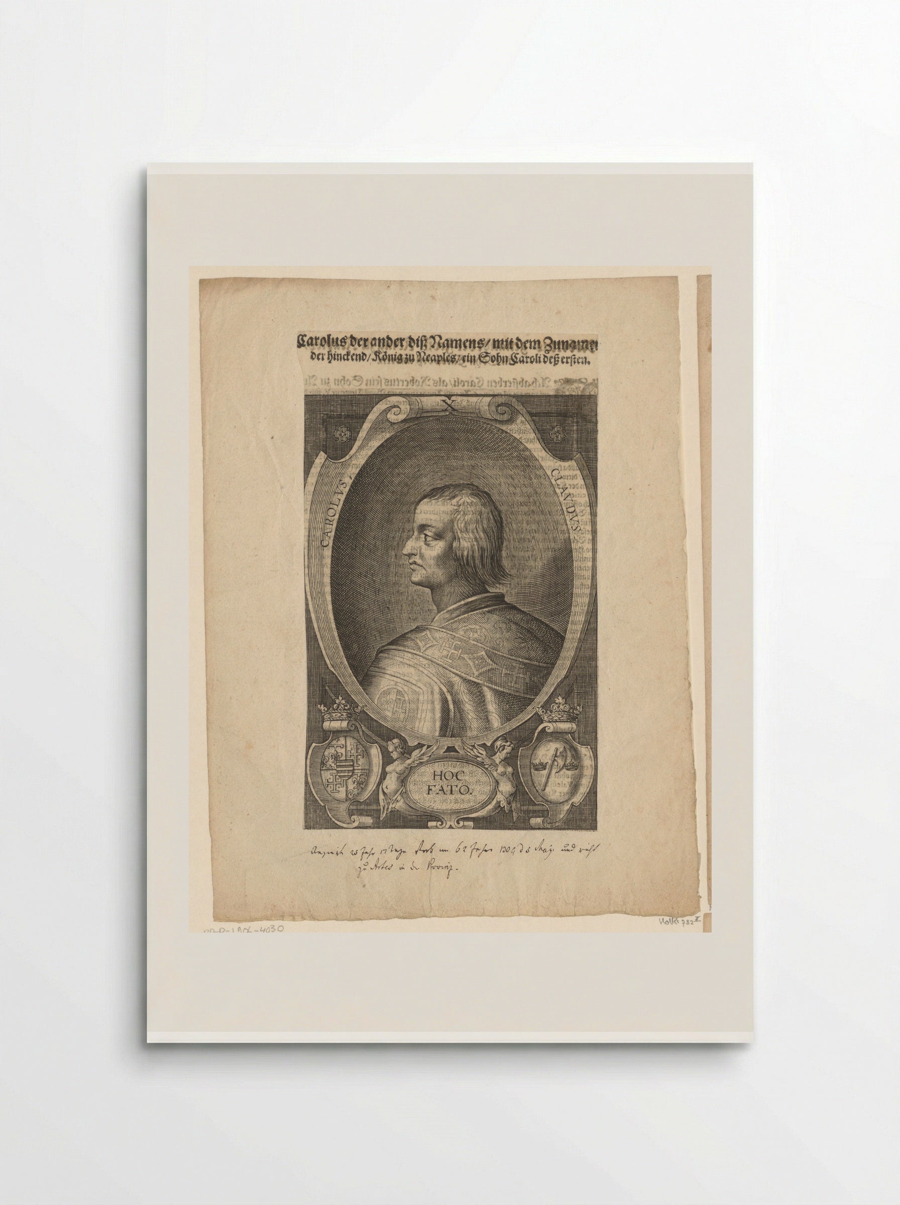 Portret van Karel II, koning van Napels - Lucas Kilian - Poster