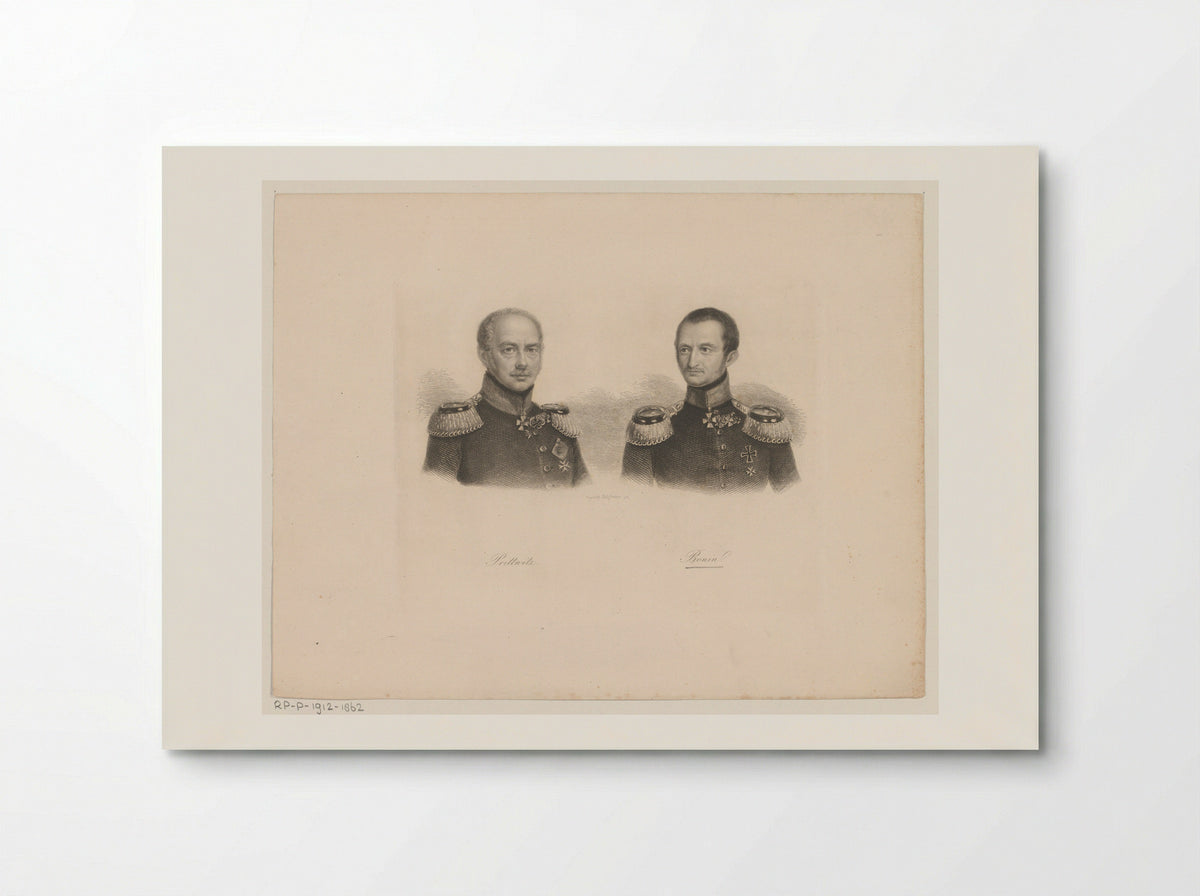 Portret van Karl Prittwitz en Eduard von Bonin - Auguste Hüssener - Poster