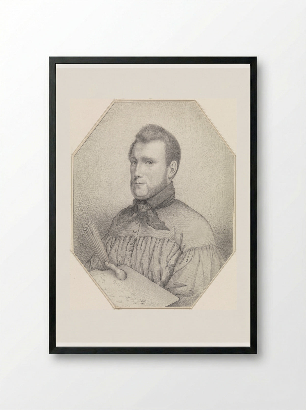 Portret van Koevoet Le Flamand - Jacobus Ludovicus Cornet - Framed Print Black