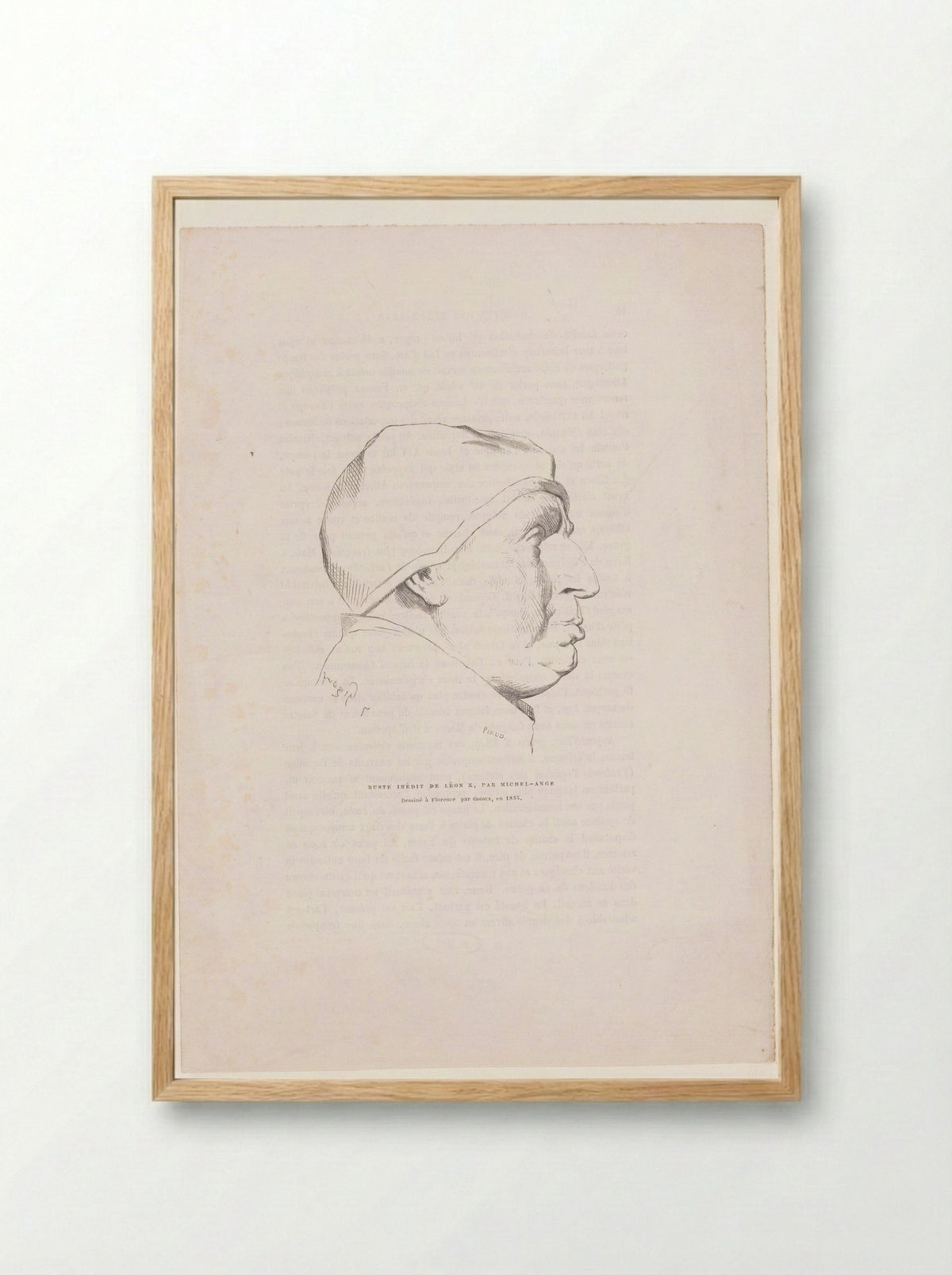 Portret van Leo X - Gazette des Beaux-Arts - Framed Print Wood