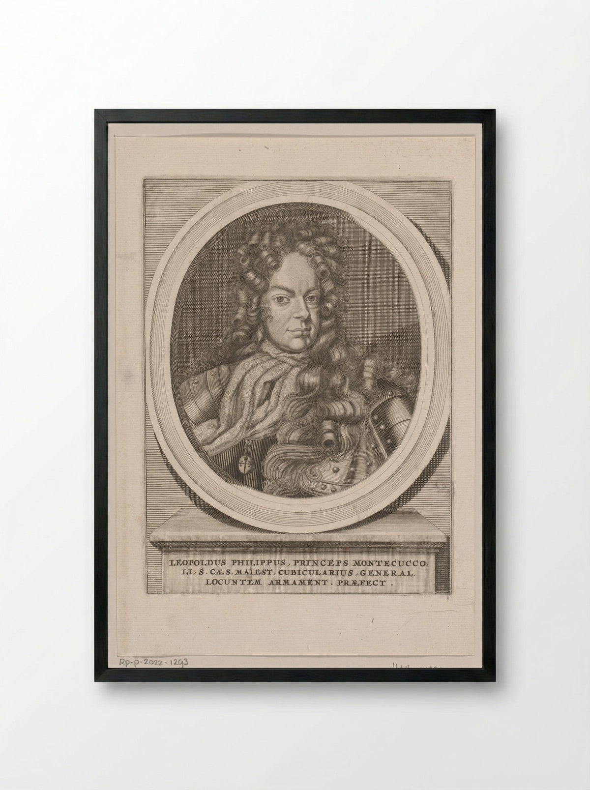 Portret van Leopold Philip Montecuccoli - Elias Nessenthaler - Framed Print Black