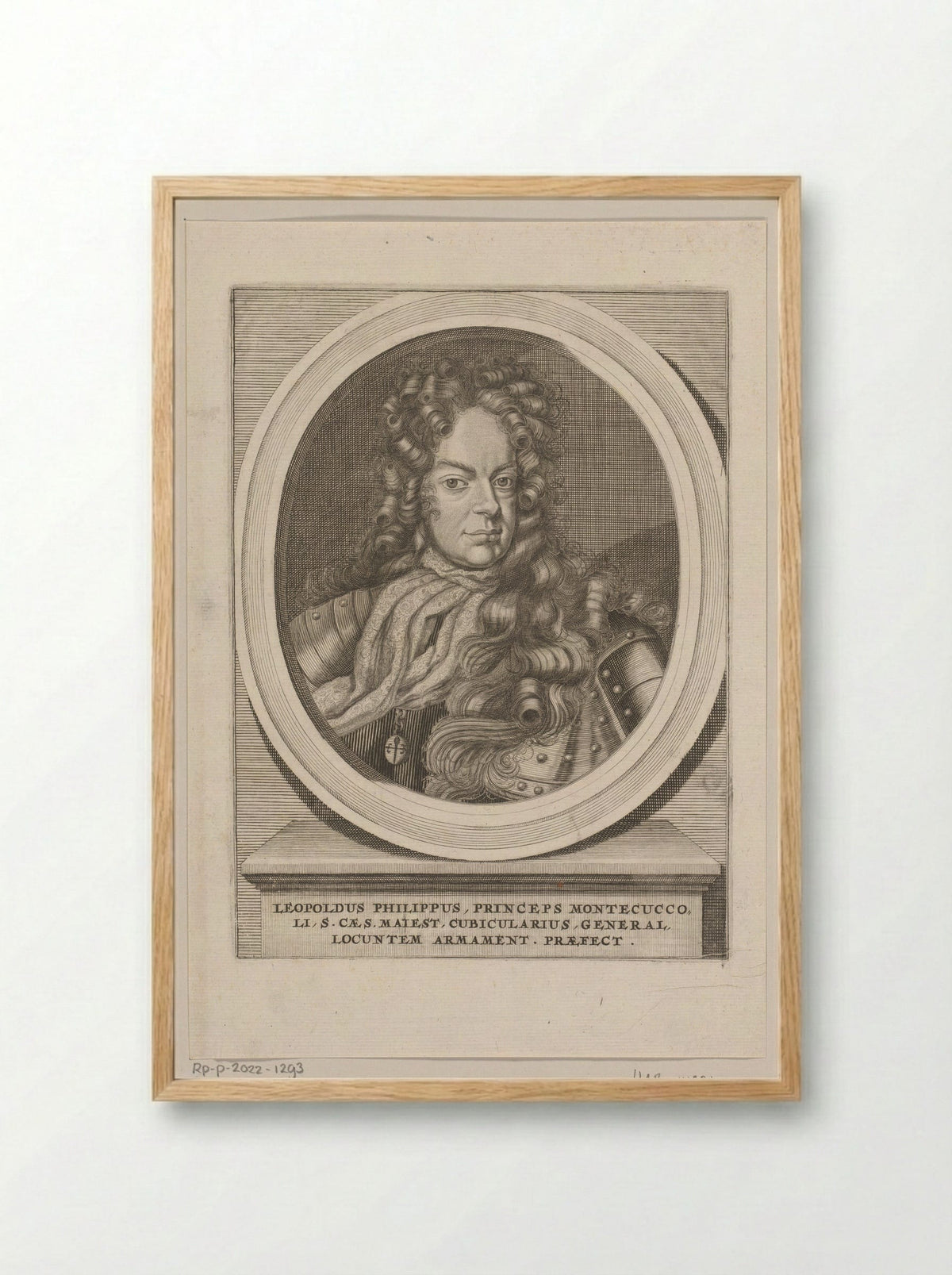 Portret van Leopold Philip Montecuccoli - Elias Nessenthaler - Framed Print Wood